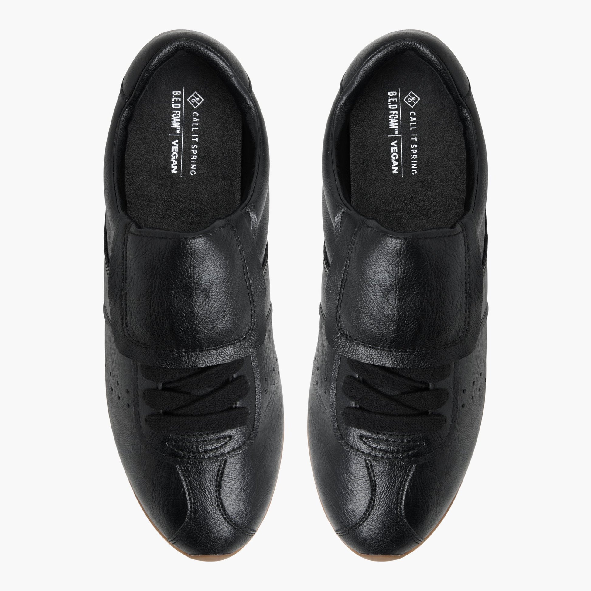 Top-down view of the Black Forward Low-Top Sneakers