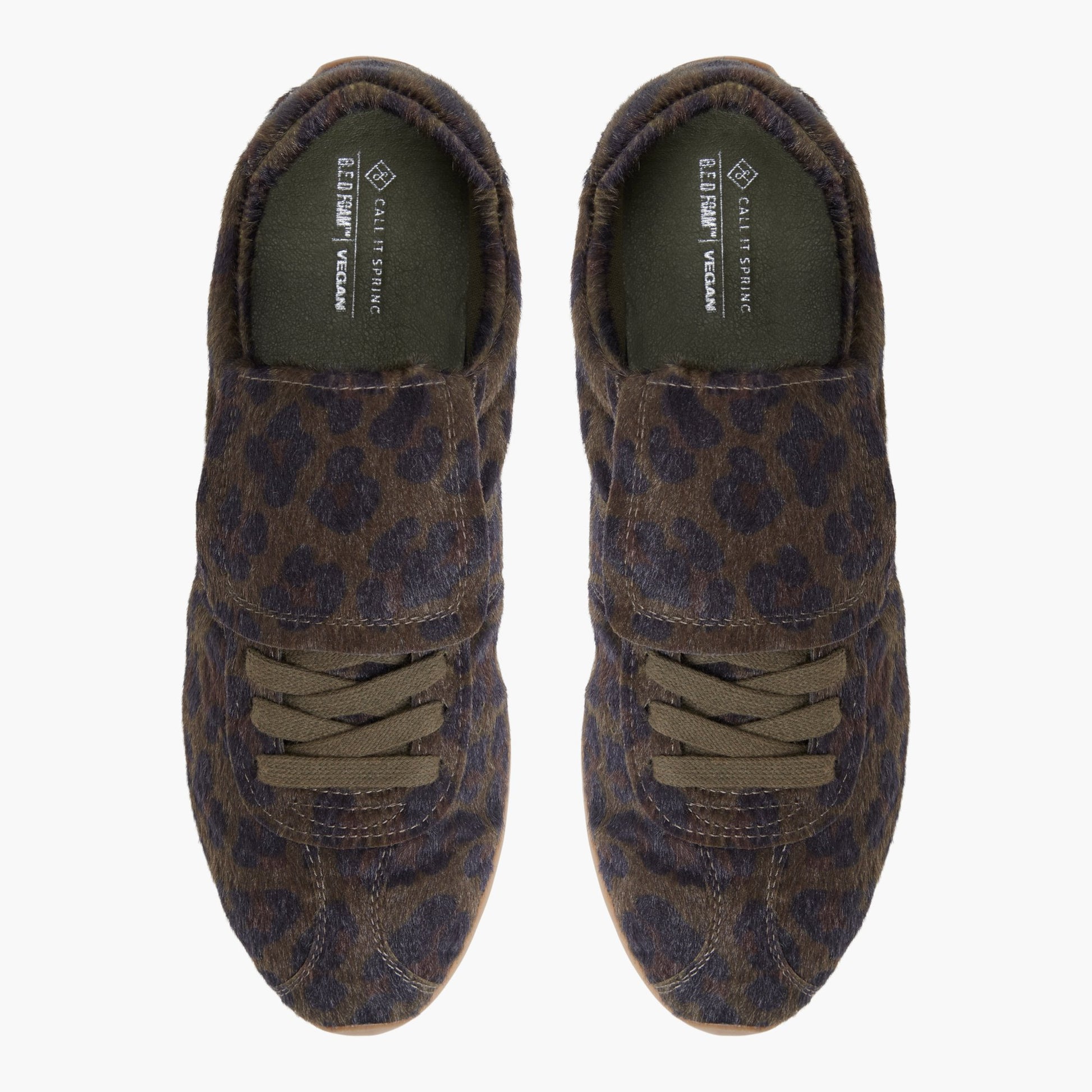Top-down view of the Dark Green Forward Low-Top Sneakers