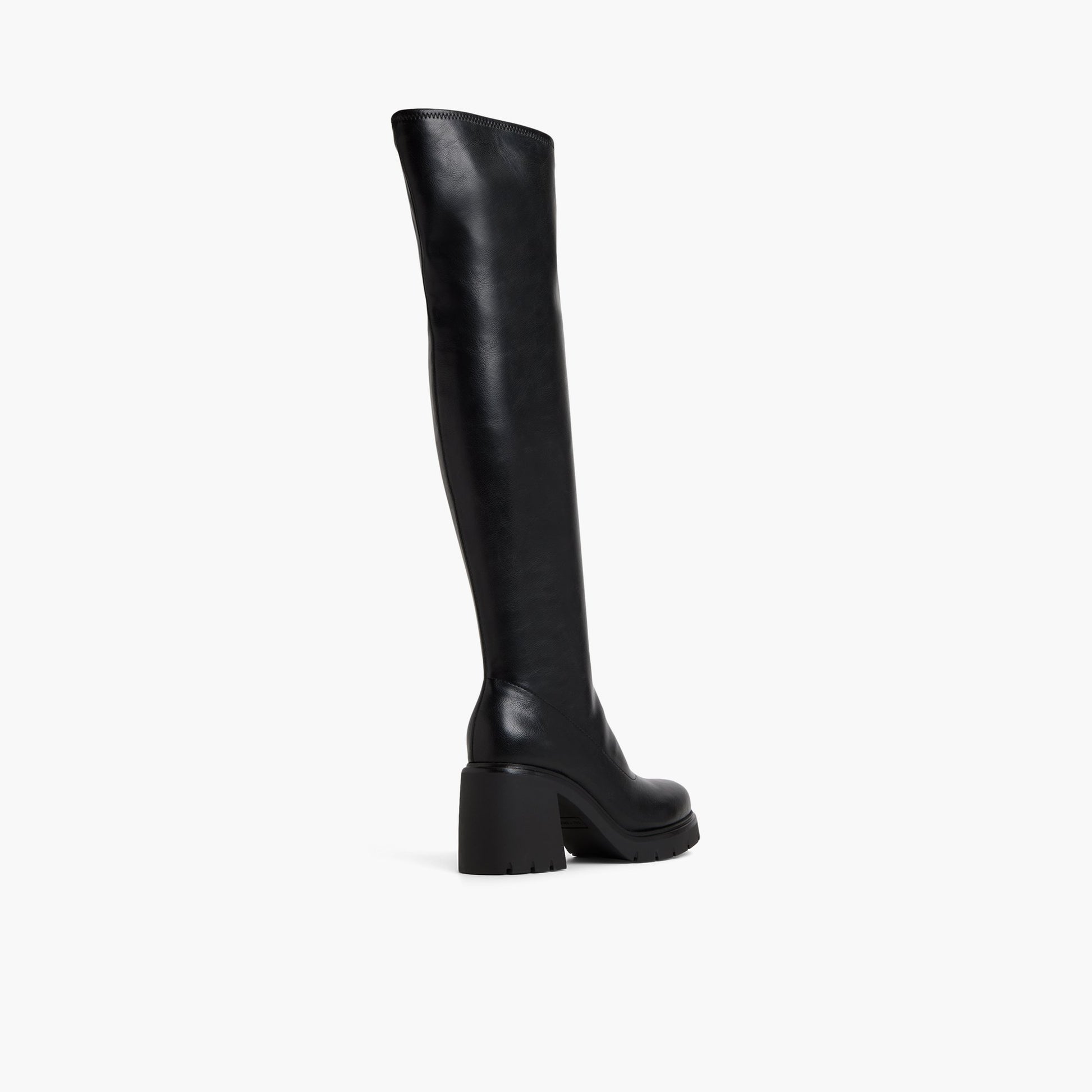 Three-quarter angle of Black Rozabella Thigh-High Boots's back side