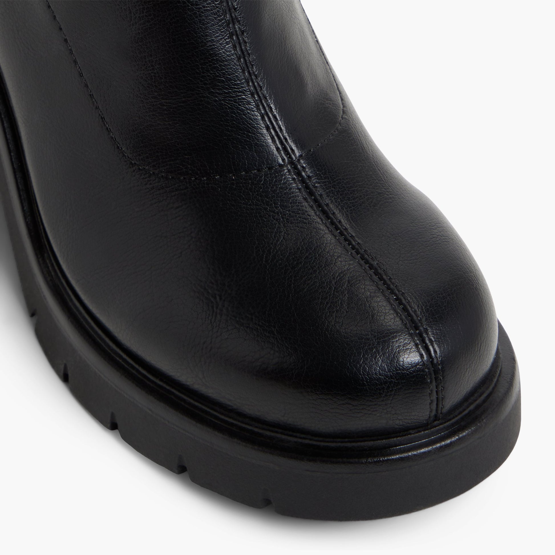 Close-up of the Black Rozabella Thigh-High Boots