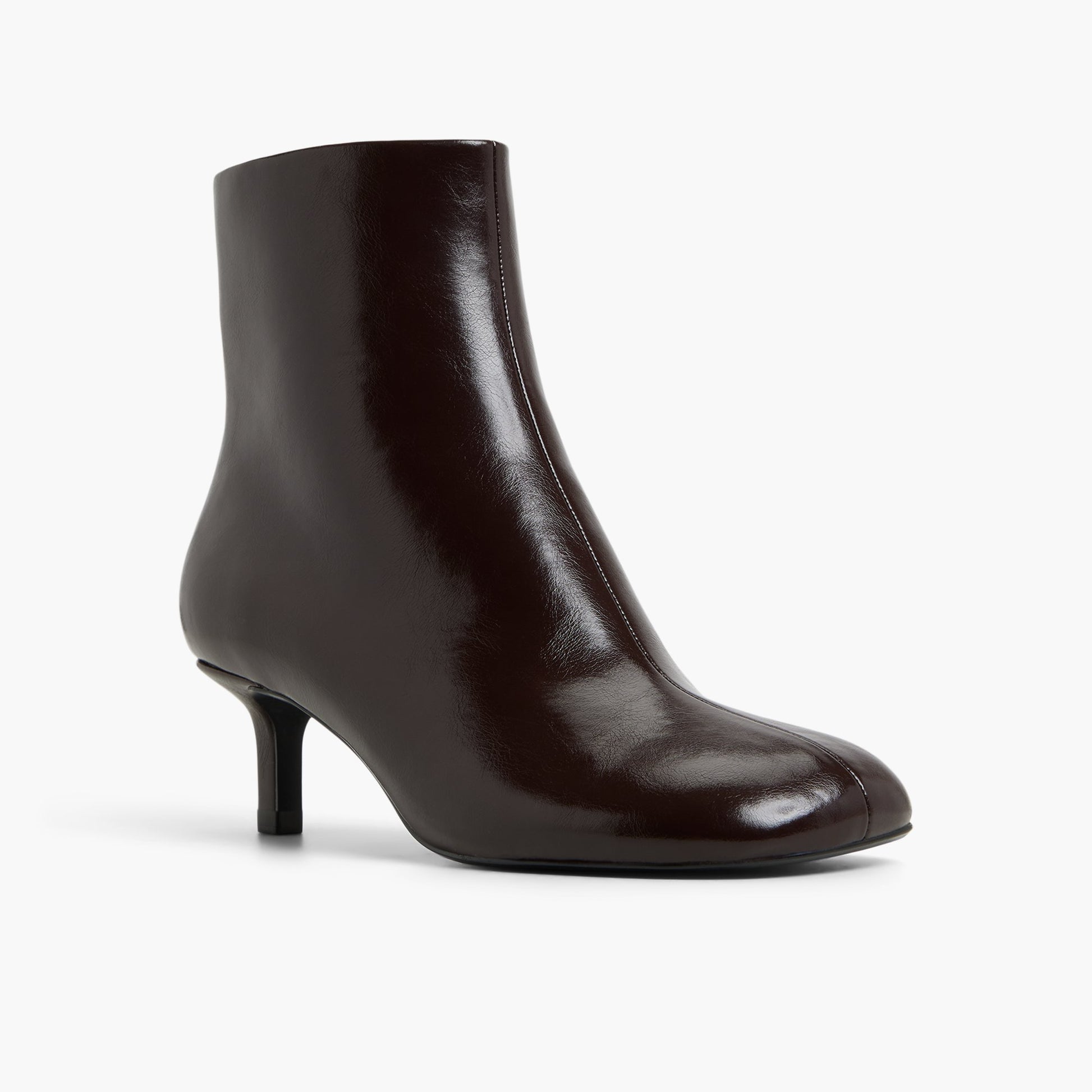 Three-quarter angle of Dark brown Eveii Ankle Boots's front side