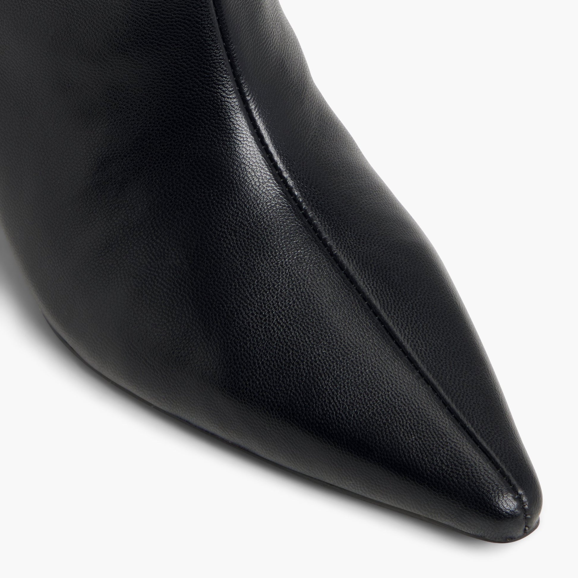Close-up of the Black Aliccia Knee-High Boots