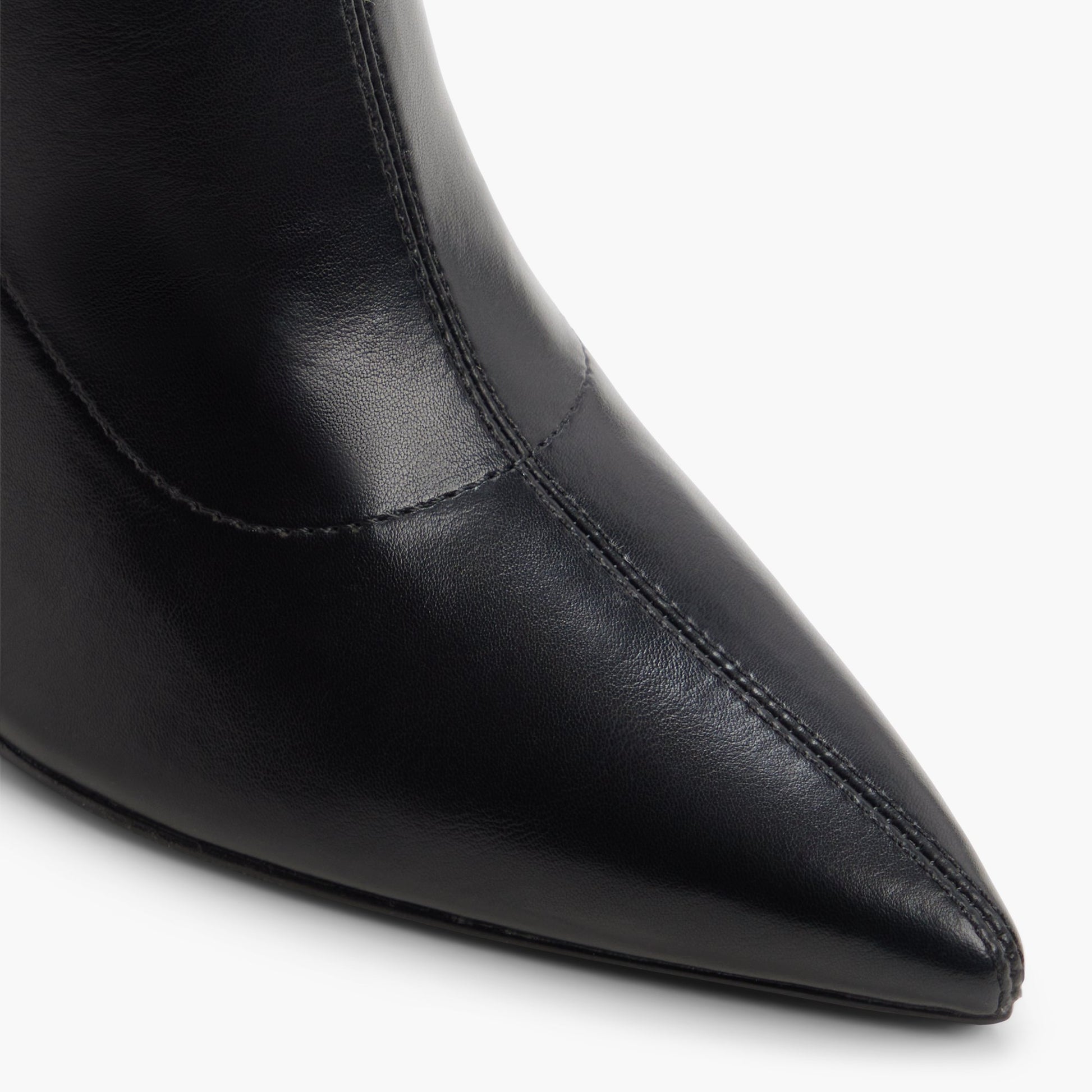 Close-up of the Black Lunah Knee-High Boots