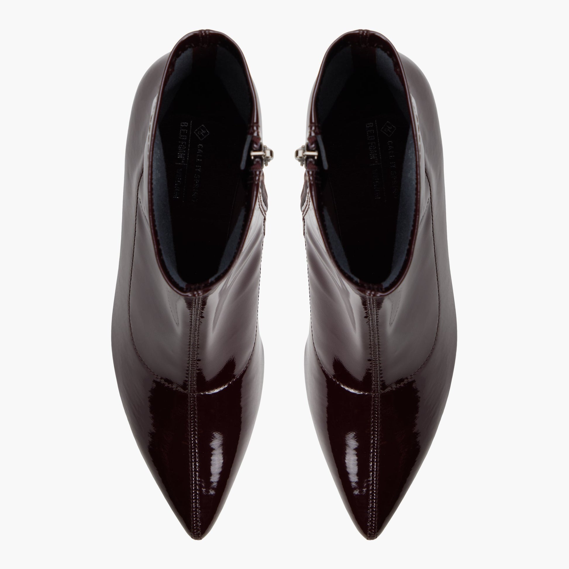 Top-down view of the Bordo Ellyy Ankle Boots
