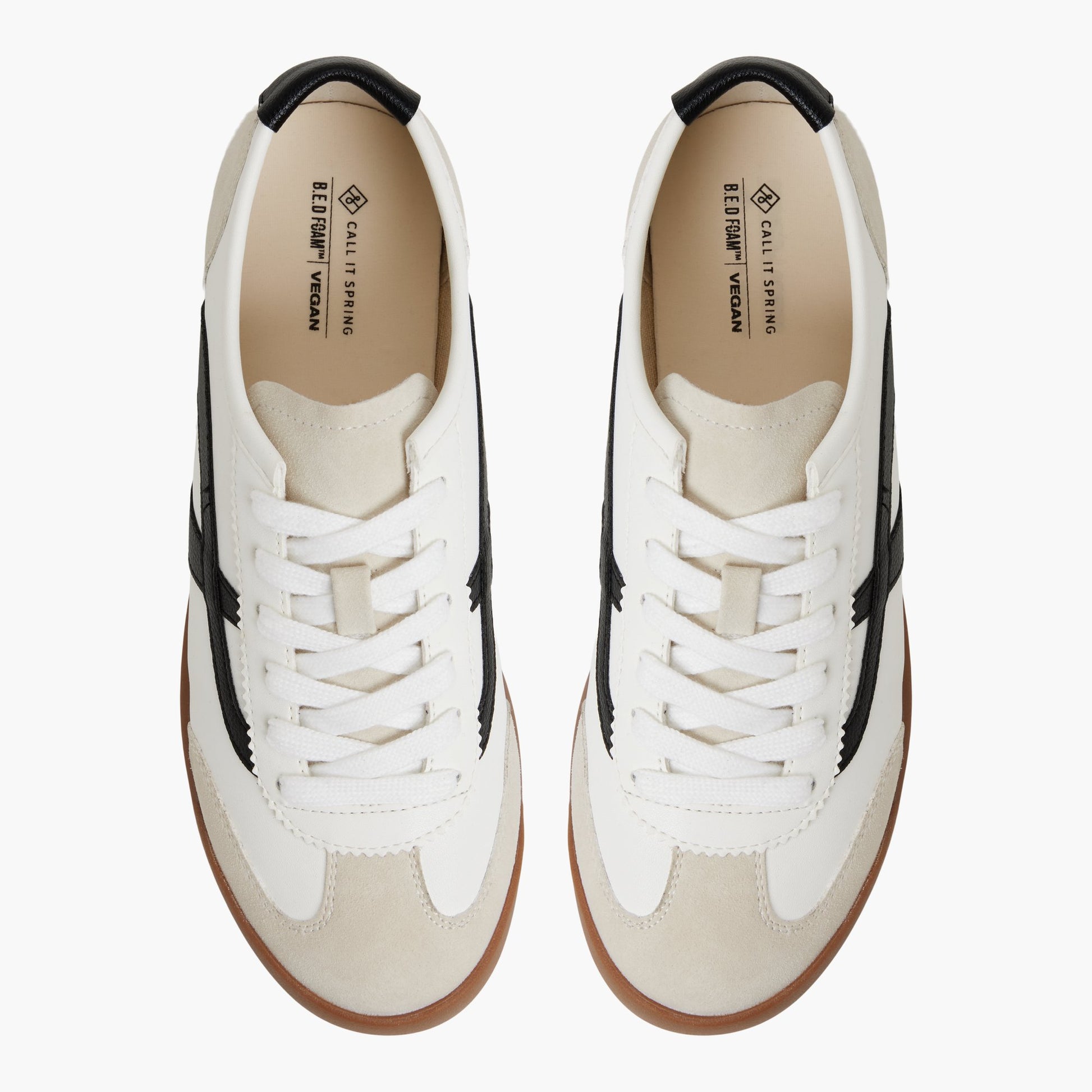 Top-down view of the White Multi Beaa Low-top Sneakers