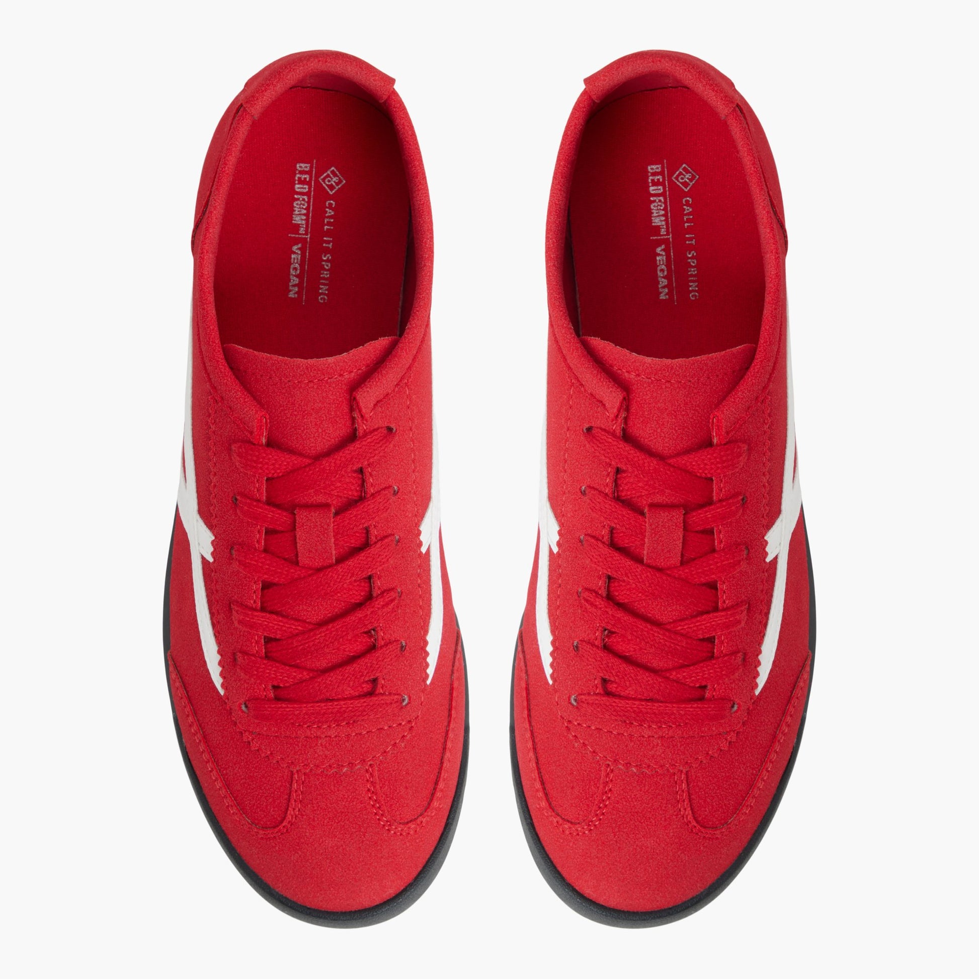 Top-down view of the Red Beaa Low-top Sneakers