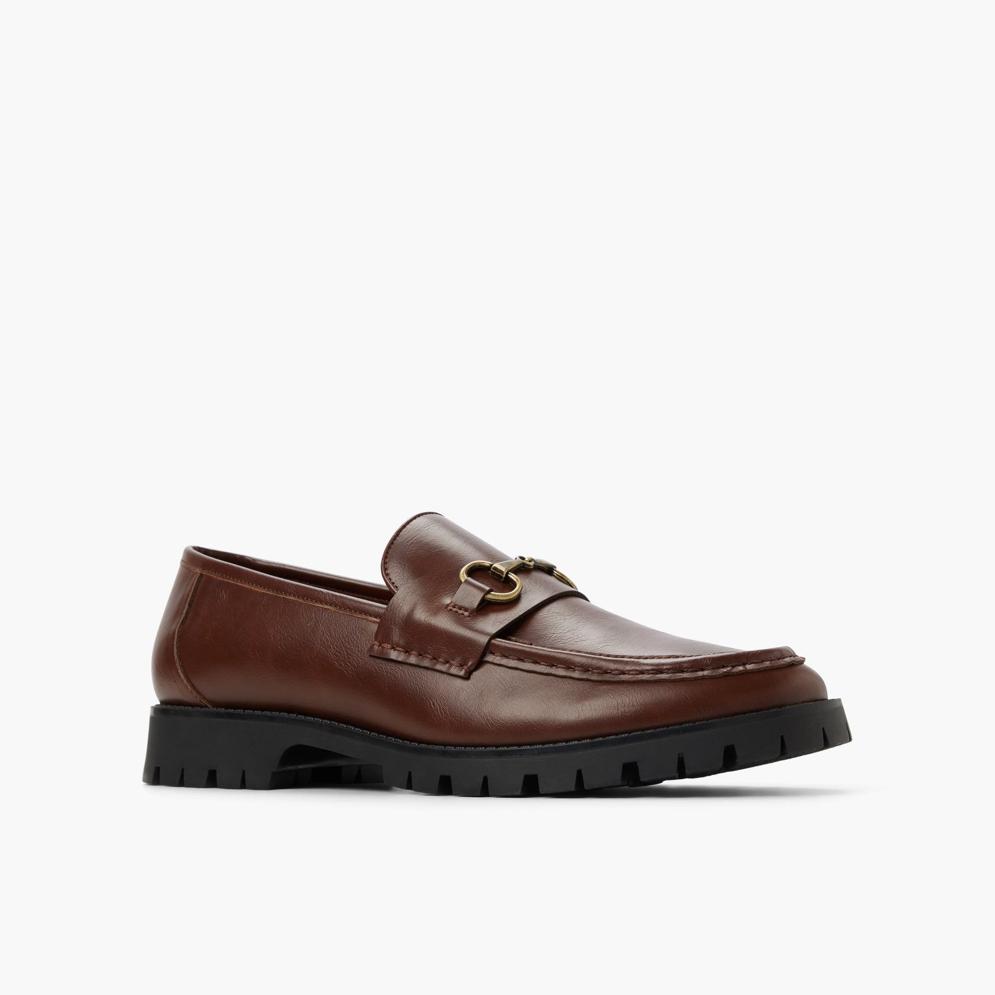 Three-quarter angle of Cognac Eldridge Loafers's front side