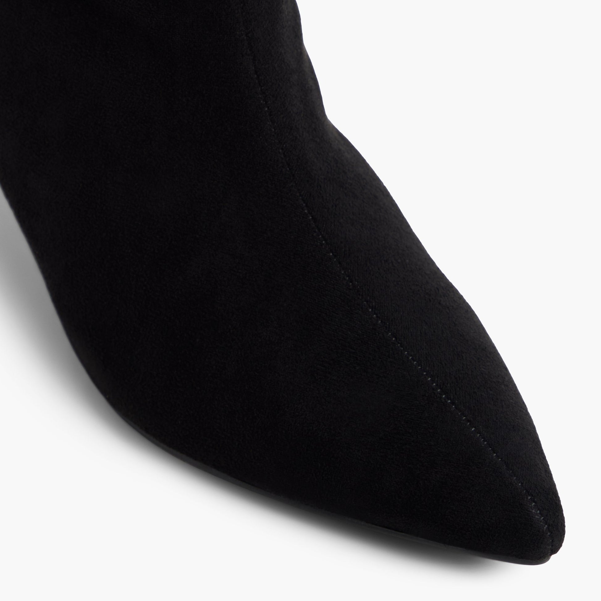Close-up of the Black Fraankie Low Shaft Slouch Boots