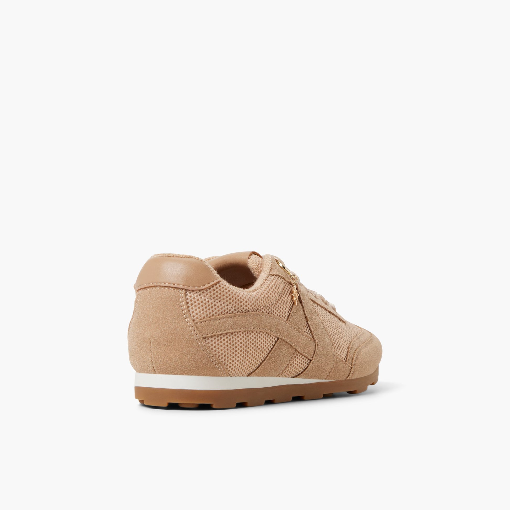 Three-quarter angle of Beige Maevyn Low-Top Sneakers's back side