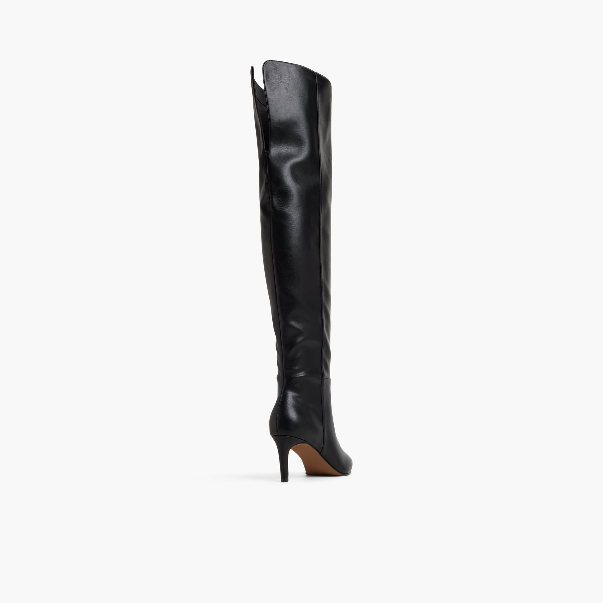 Three-quarter angle of Black Biancaah Thigh-High Boots's back side