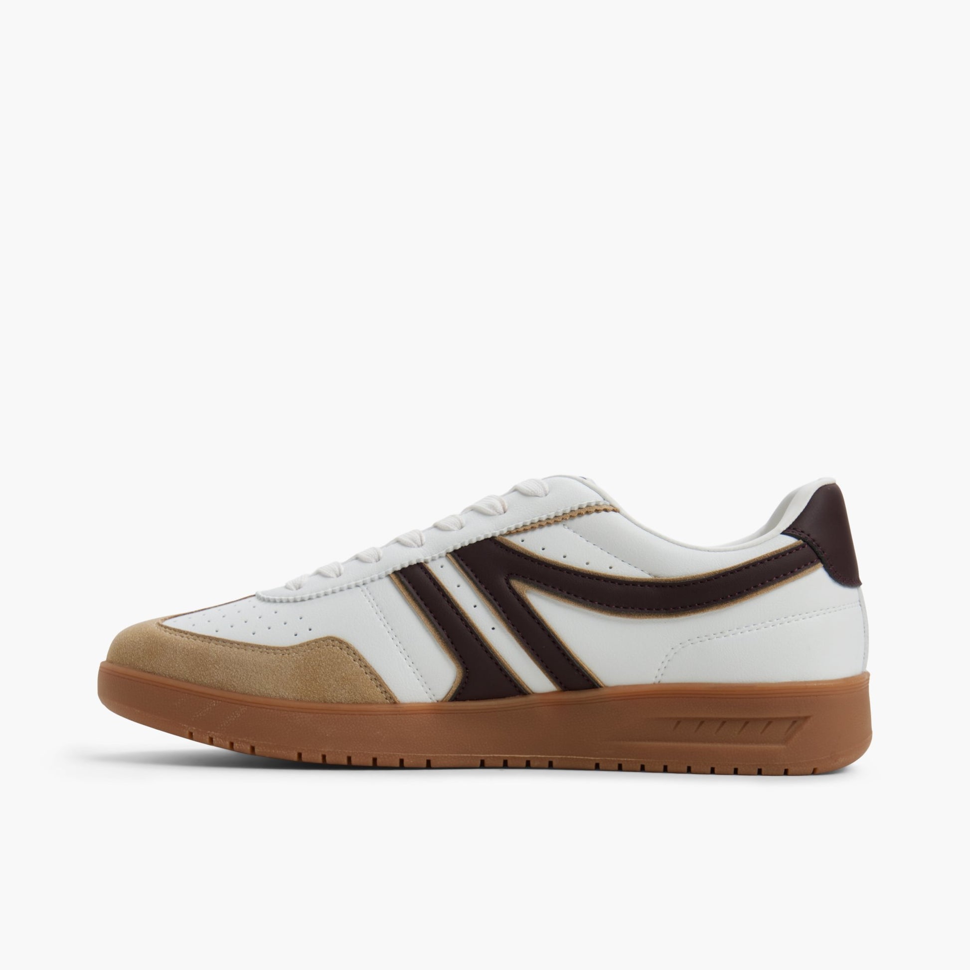 Side view of White Sunda Low-top Sneakers
