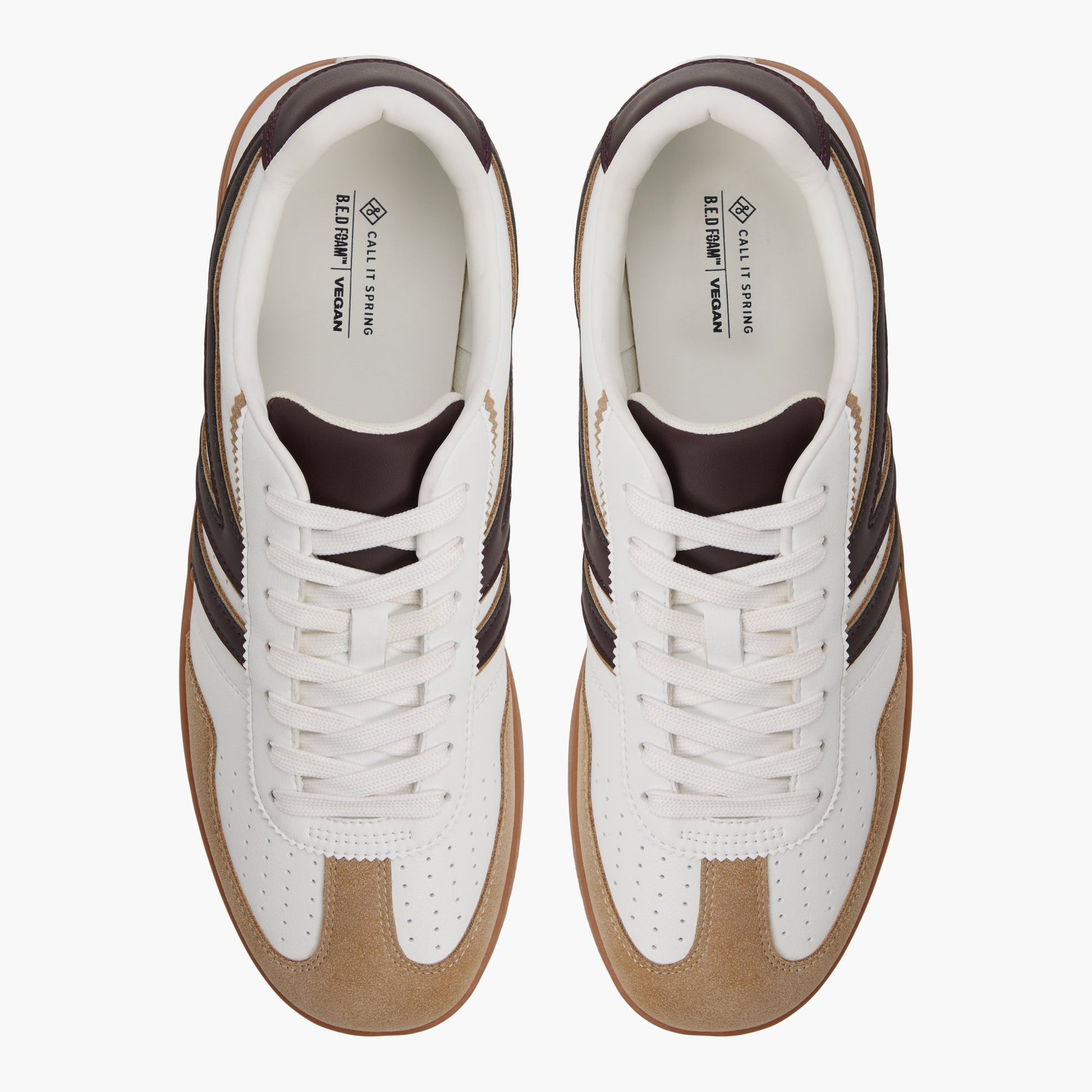 Top-down view of the White Sunda Low-top Sneakers