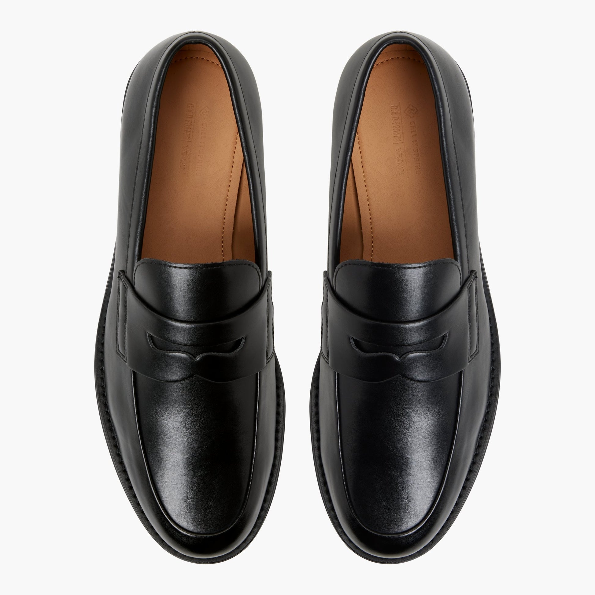 Top-down view of the Black Pollard Loafers