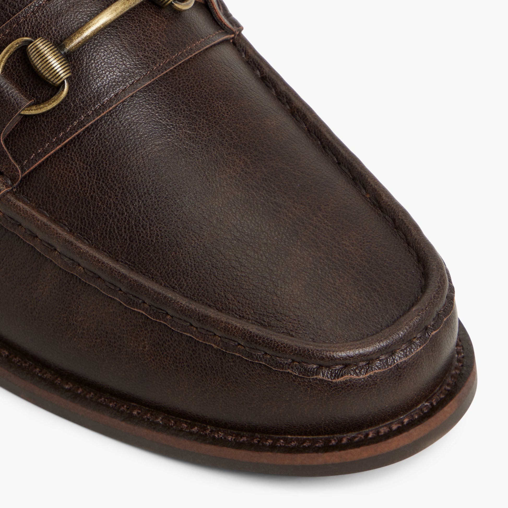 Close-up of the Dark Brown Waterson Loafers