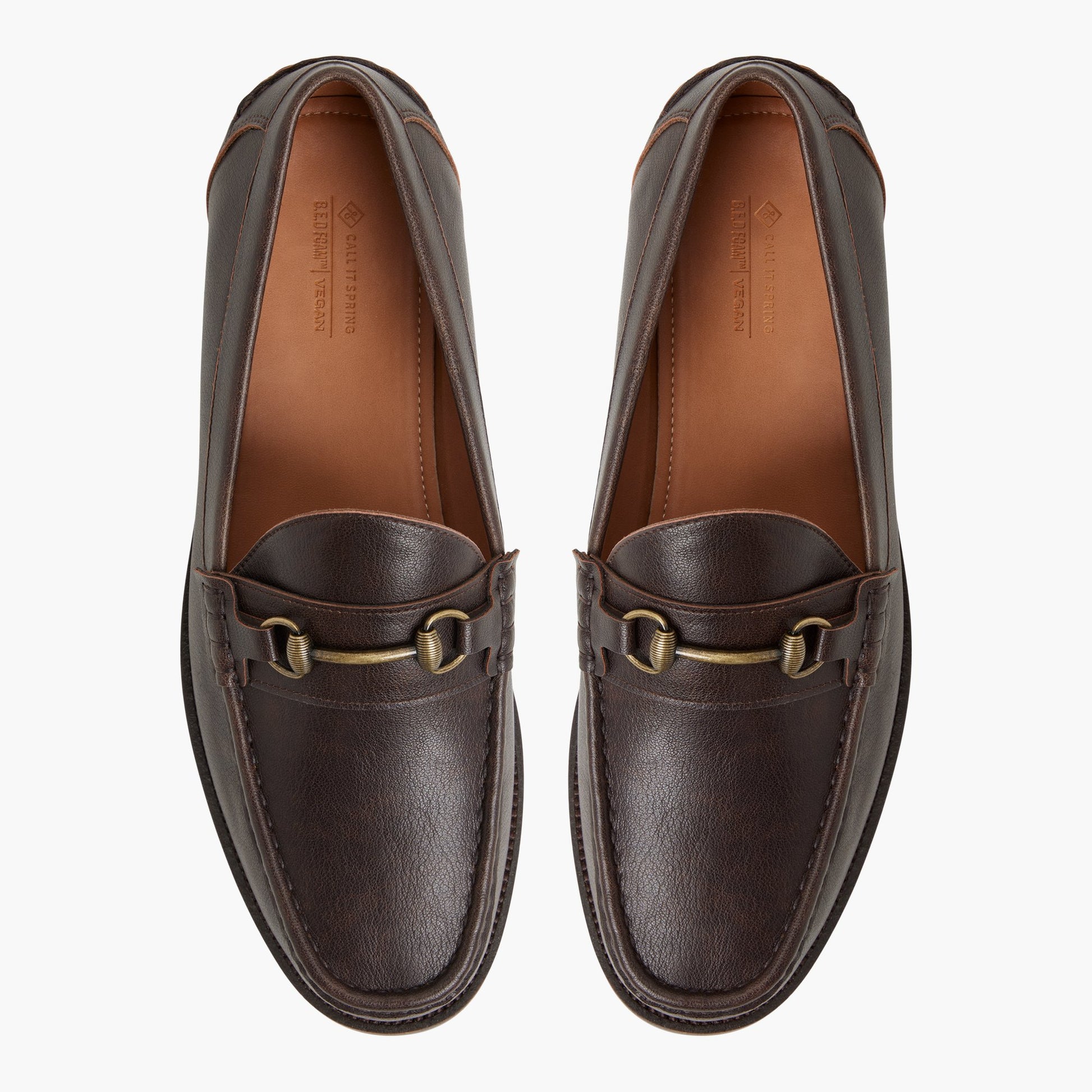 Top-down view of the Dark Brown Waterson Loafers