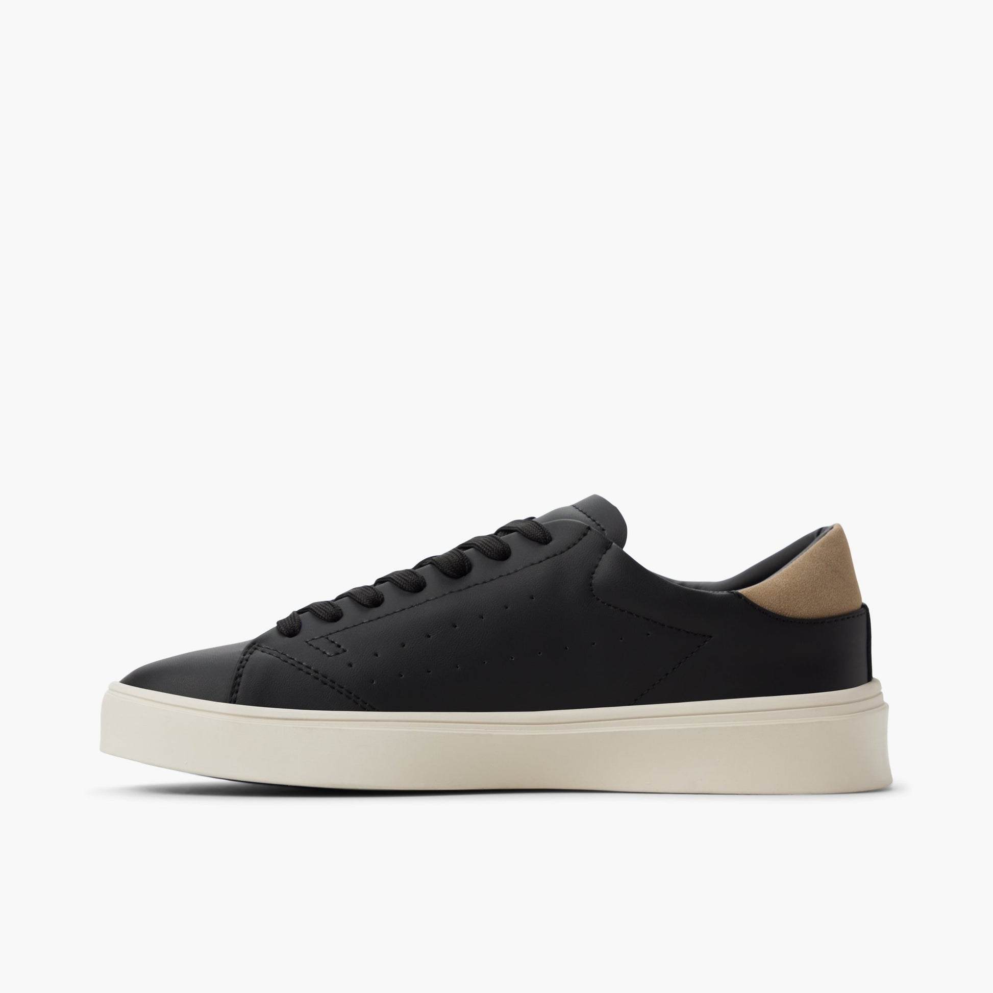 Side view of Black Hollander Low-top Sneakers