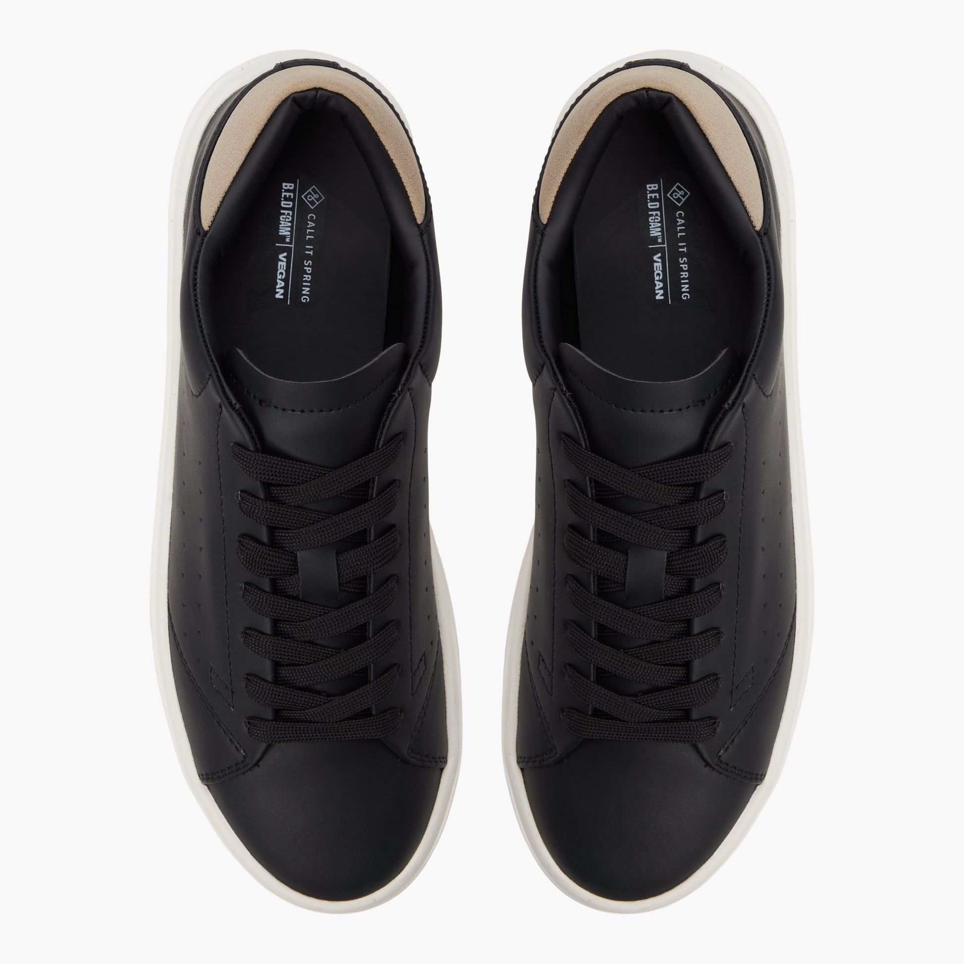Top-down view of the Black Hollander Low-top Sneakers