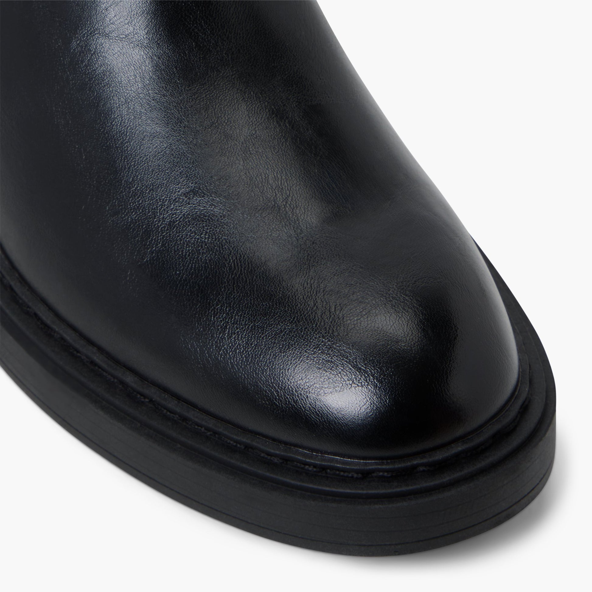 Close-up of the Black Shafer Chelsea Boots