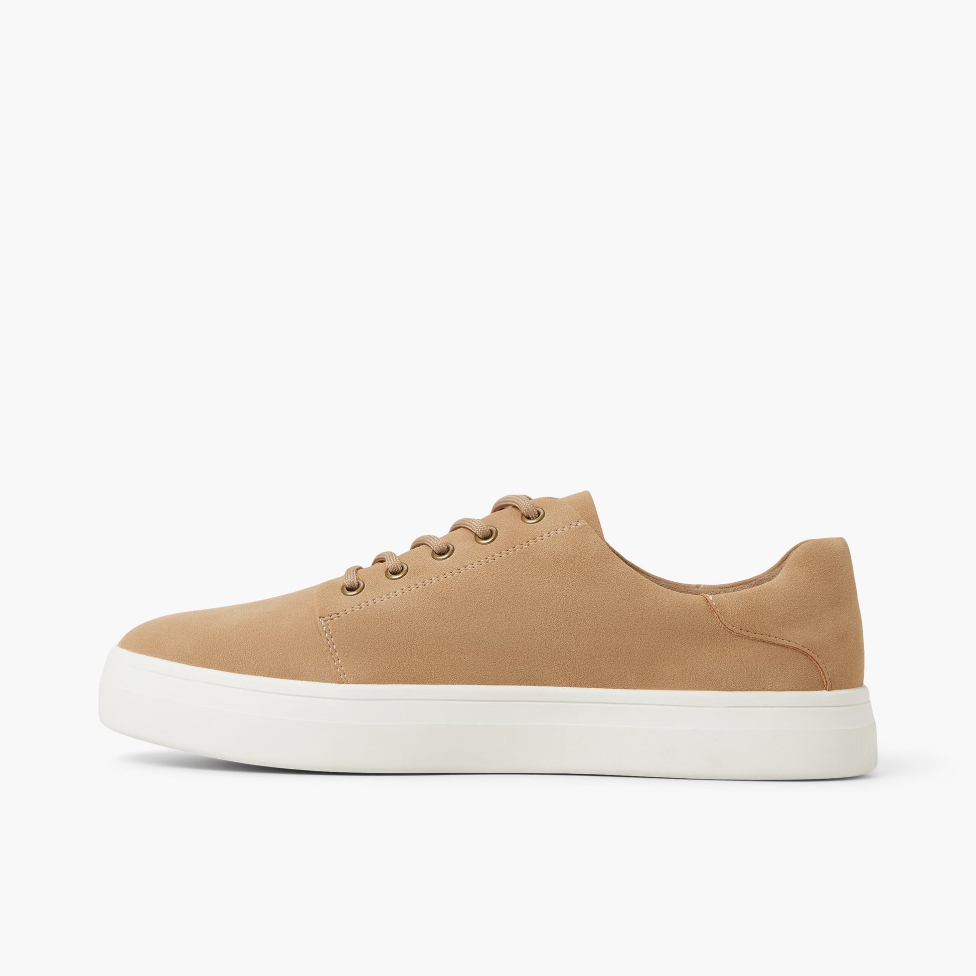 Side view of Tan Greeley Lace-up Shoes