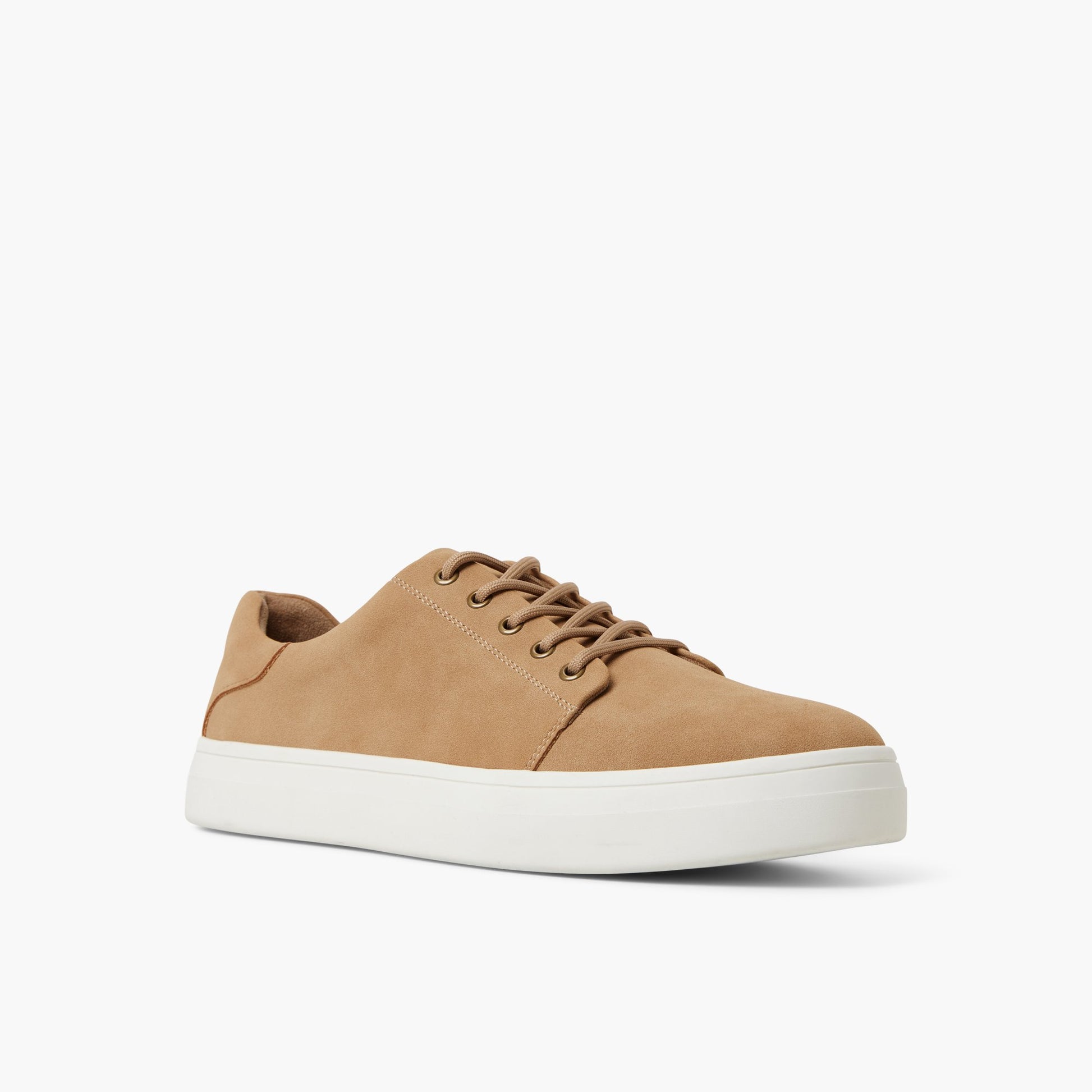 Three-quarter angle of Tan Greeley Lace-up Shoes's front side