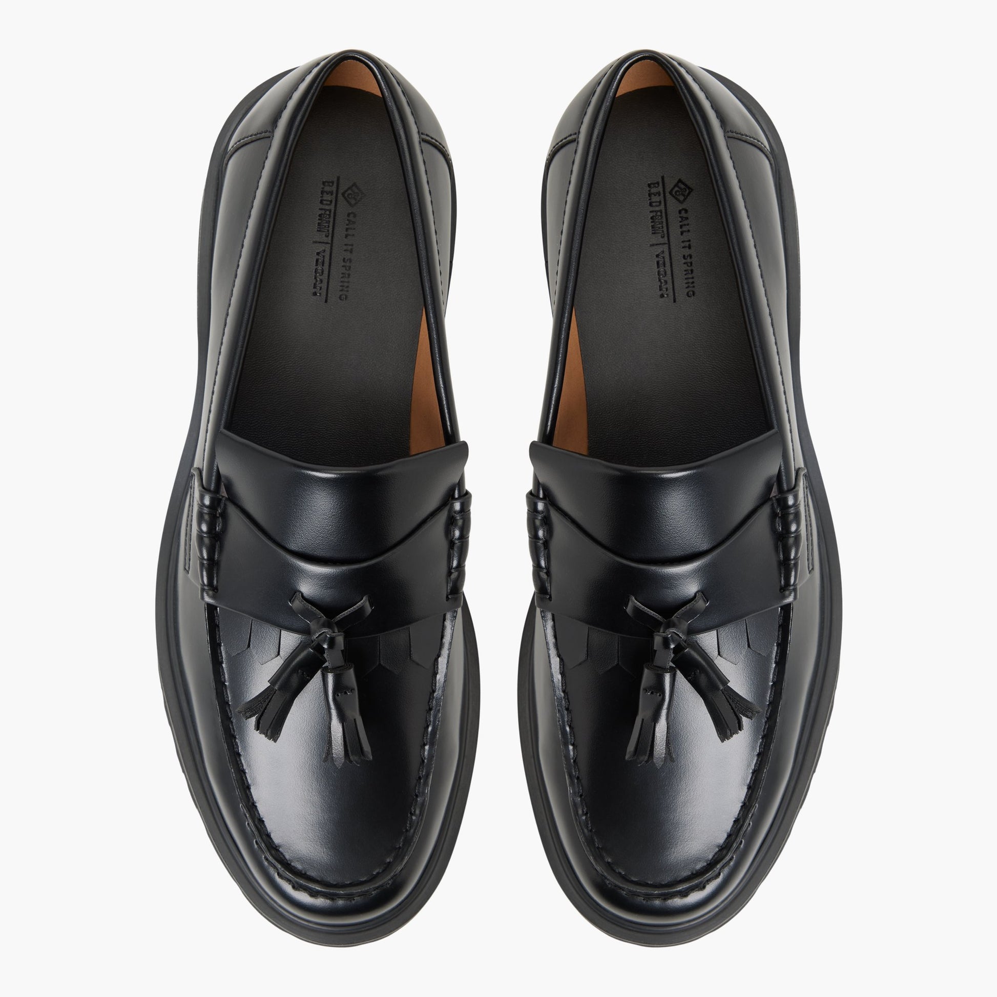 Top-down view of the Black Mcauley Loafers