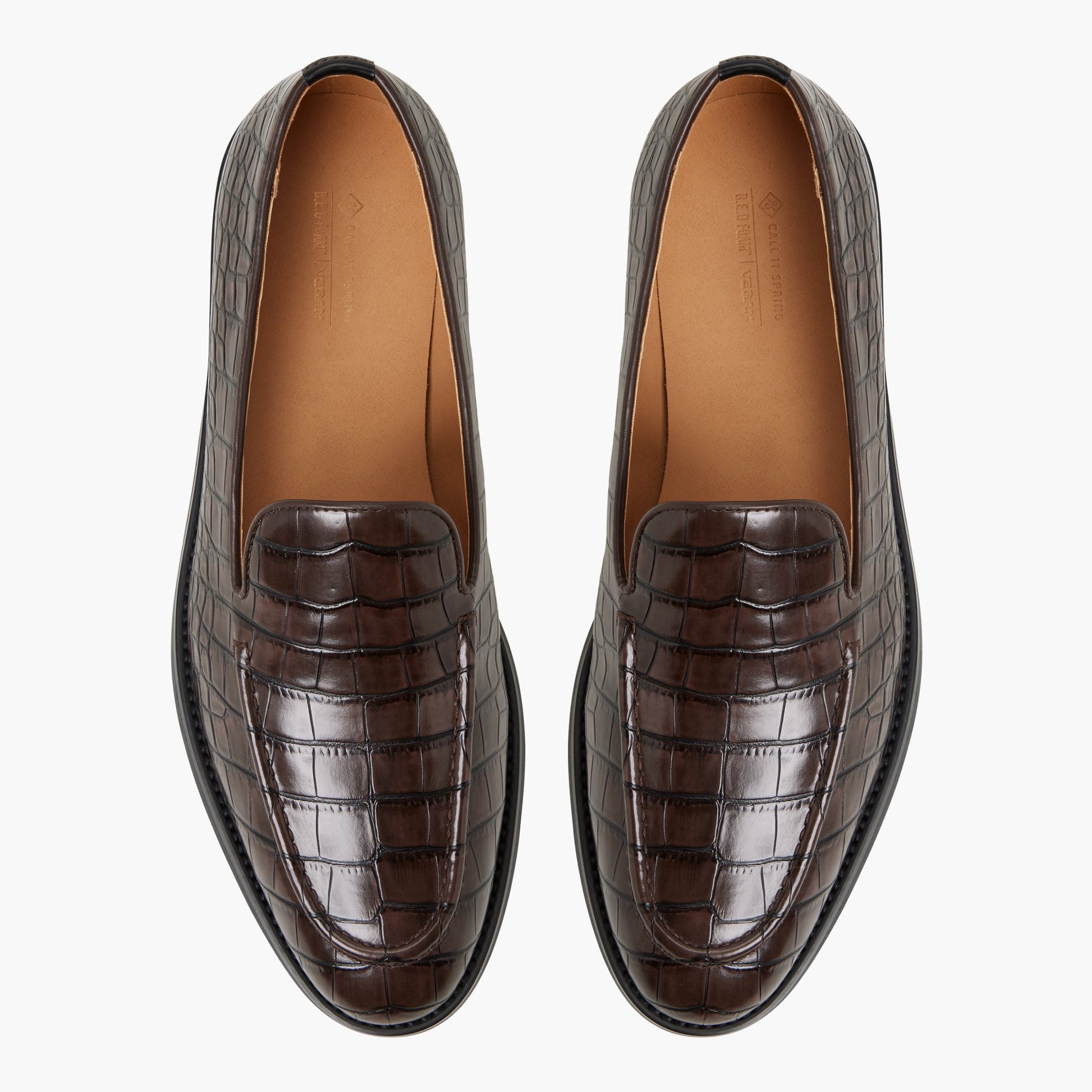 Top-down view of the Dark Brown Wilcox Dandy Loafers