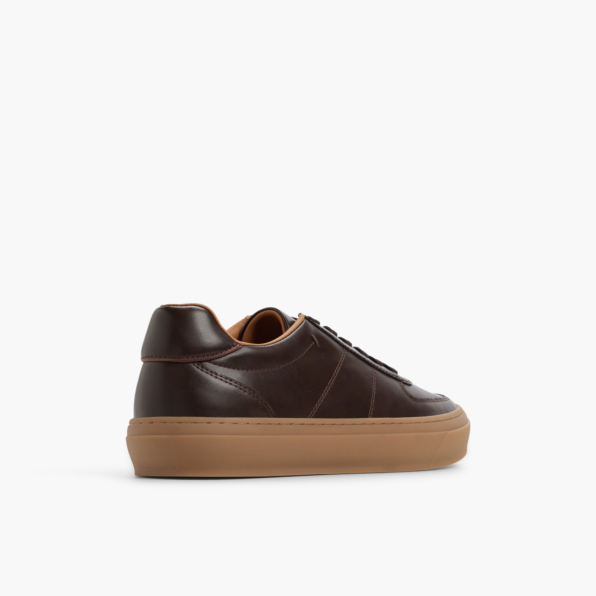 Test FR:Three-quarter angle of Marron Foncé Regus Chaussures à lacets's back side