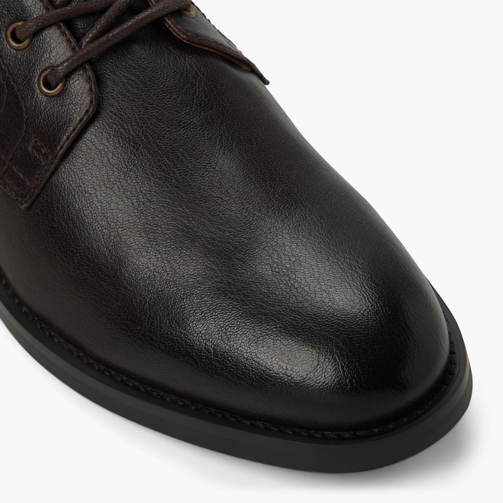 Close-up of the Dark Brown Volland Lace-up Boots