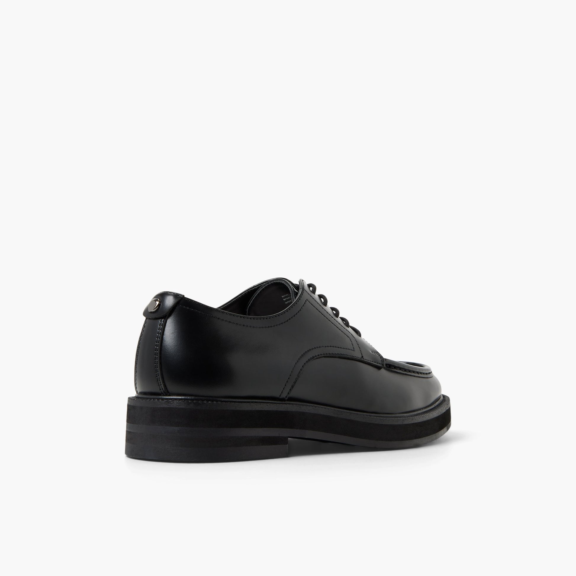 Three-quarter angle of Black Salazar Derby Shoes's back side