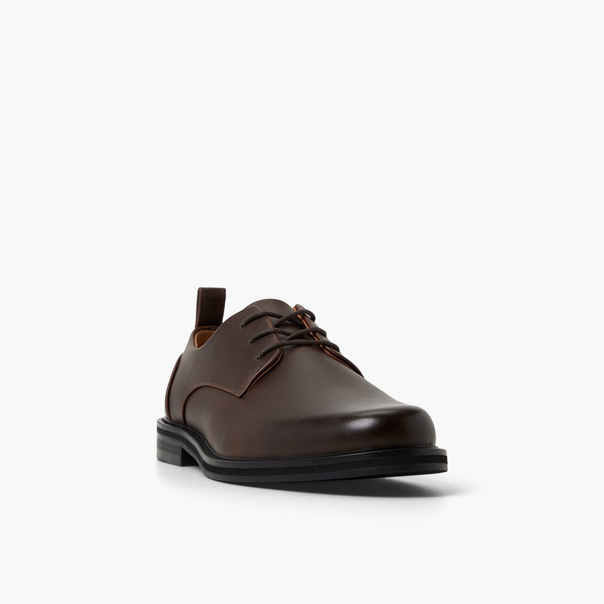 Three-quarter angle of Dark brown Hartshorne Derby Shoes's front side