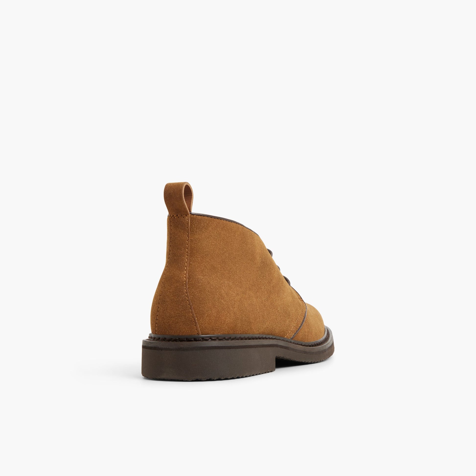Test FR:Three-quarter angle of Daim Tan Kanan Bottes chukka's back side