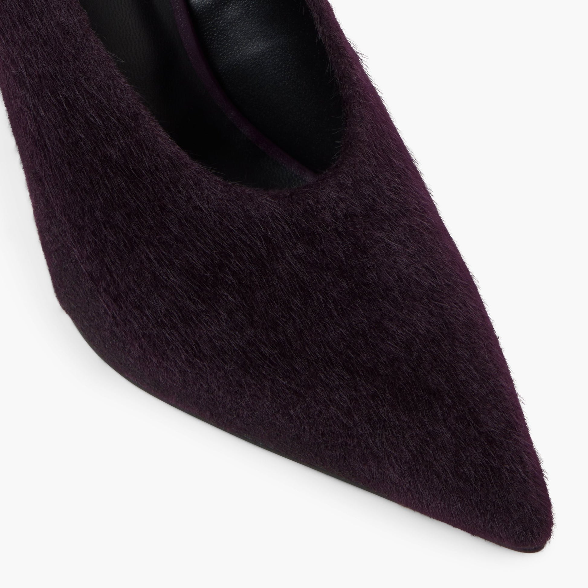 Close-up of the Plum Zeynaa High-Vamp Pumps