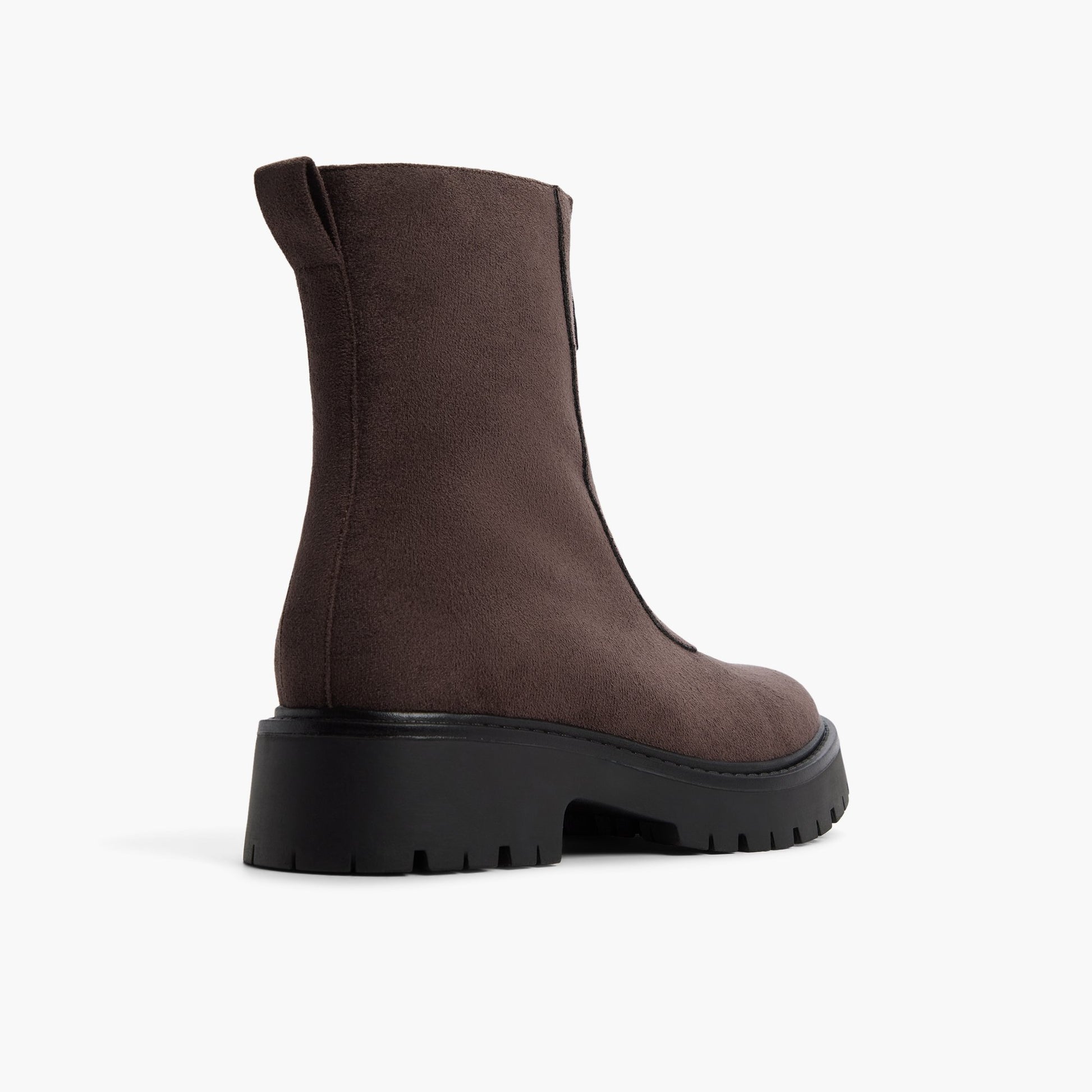 Three-quarter angle of Dark Brown Zaynder Ankle Boots's back side