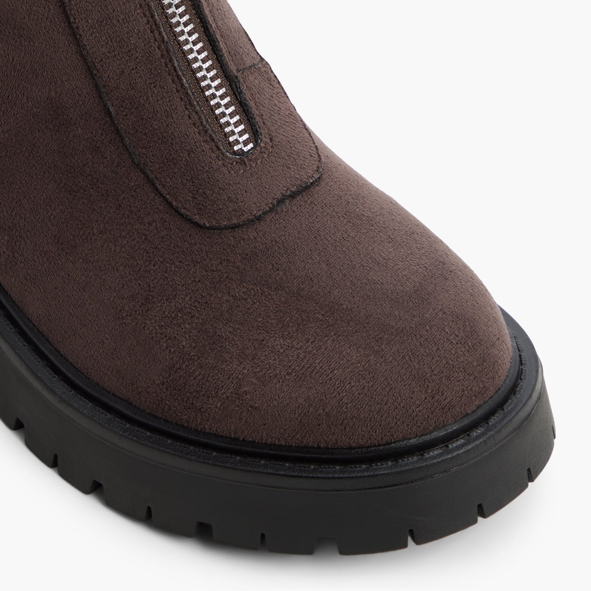 Close-up of the Dark Brown Zaynder Ankle Boots