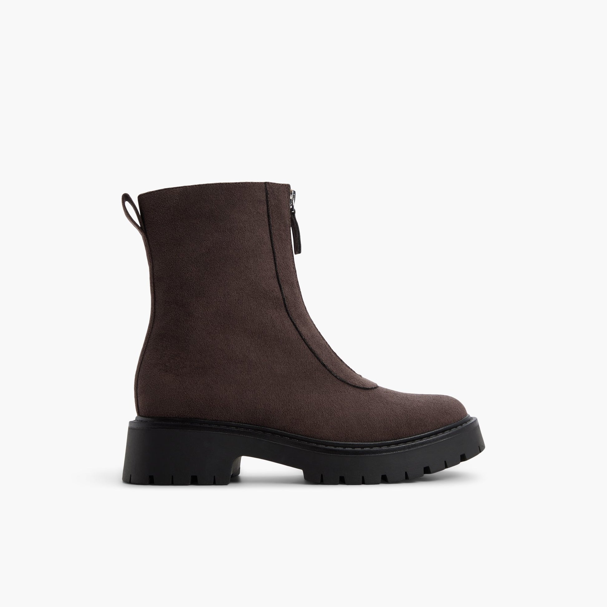 Main View of Dark Brown Zaynder Ankle Boots for Womens