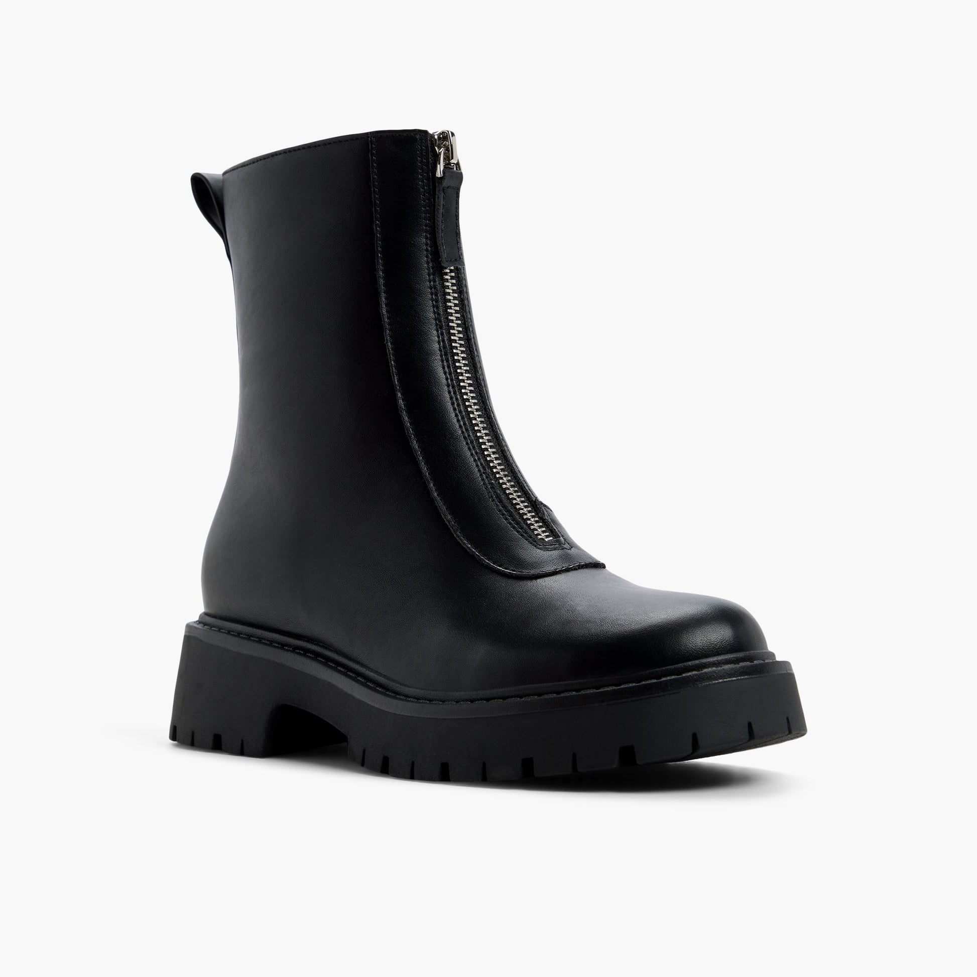 Three-quarter angle of Black Zaynder Ankle Boots's front side