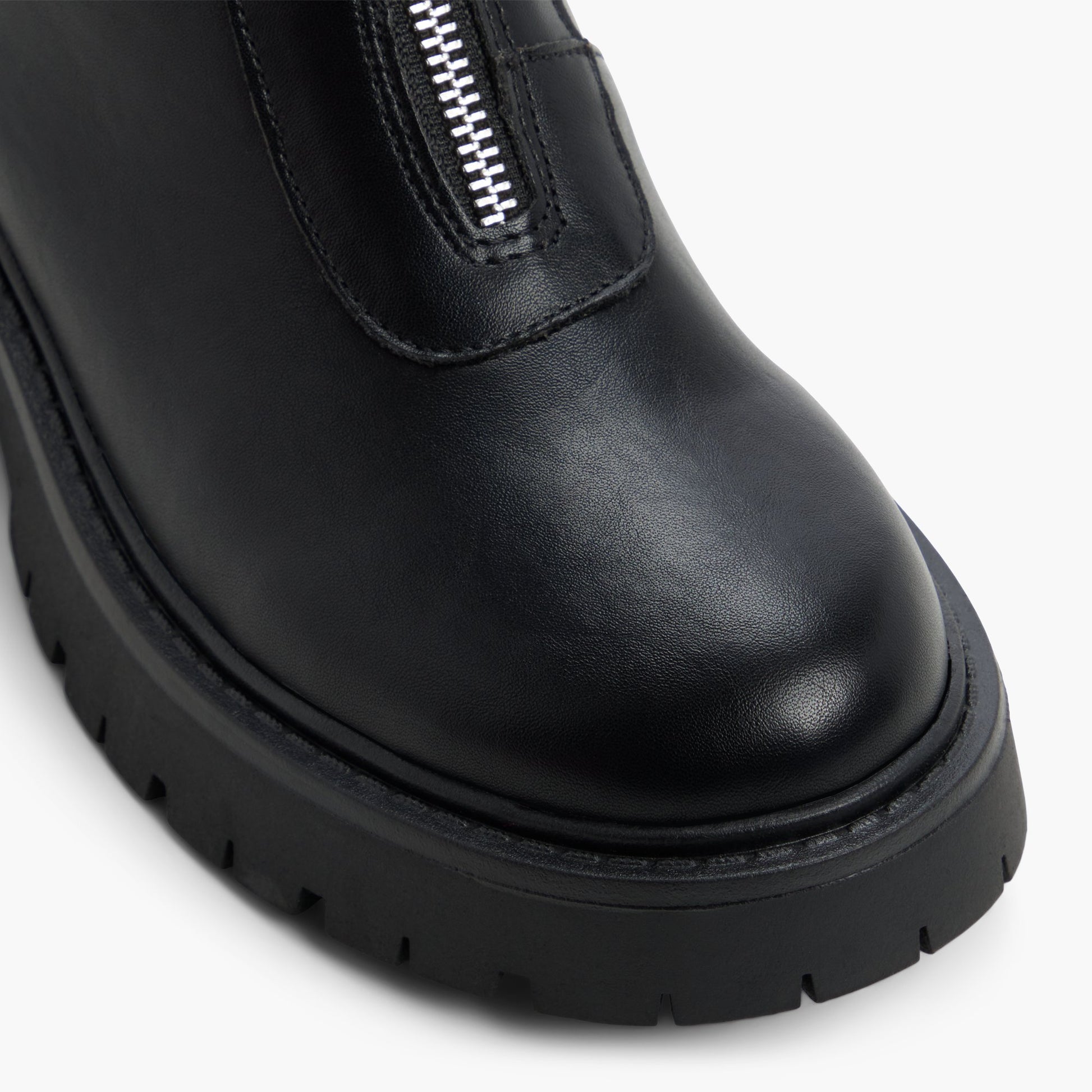 Close-up of the Black Zaynder Ankle Boots