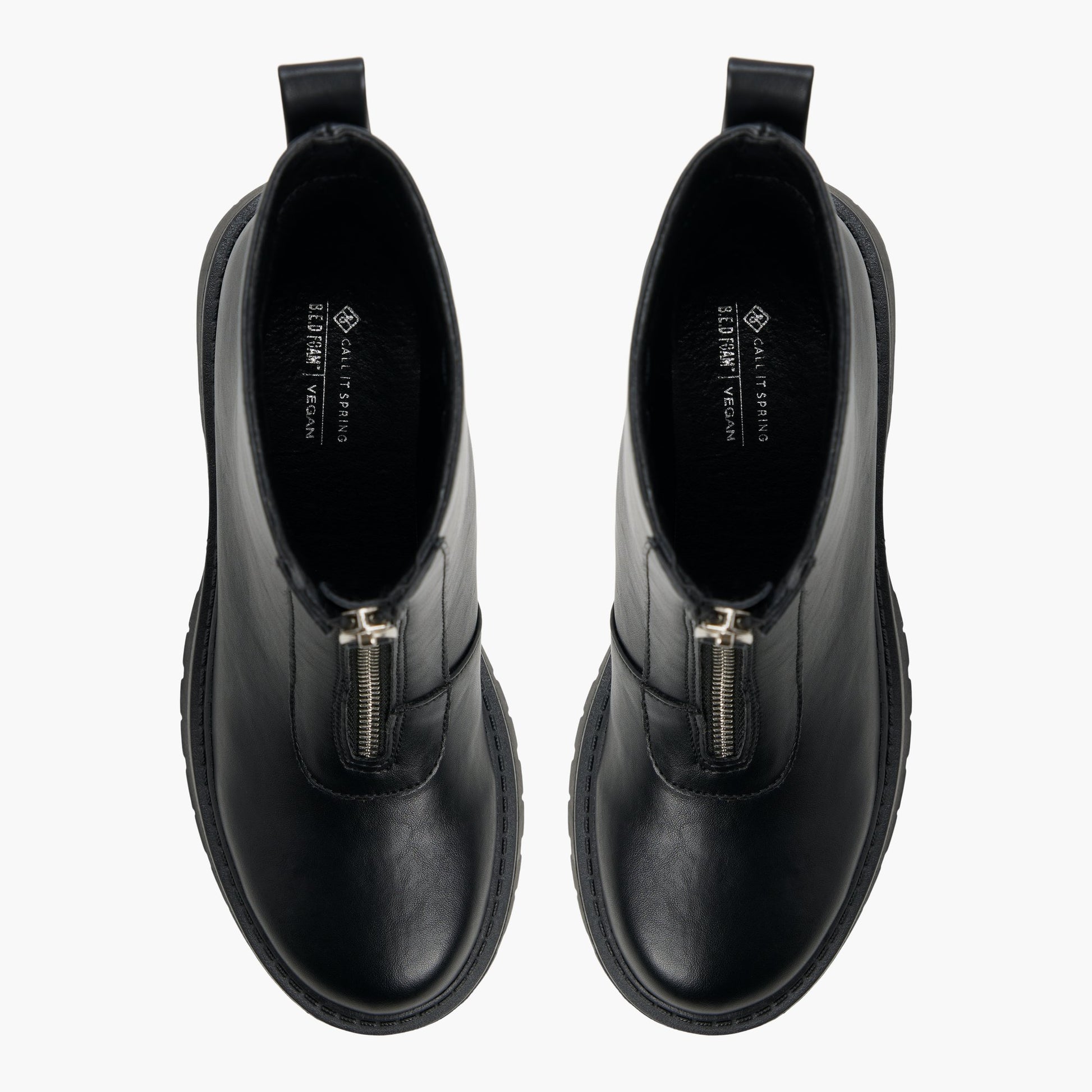 Top-down view of the Black Zaynder Ankle Boots