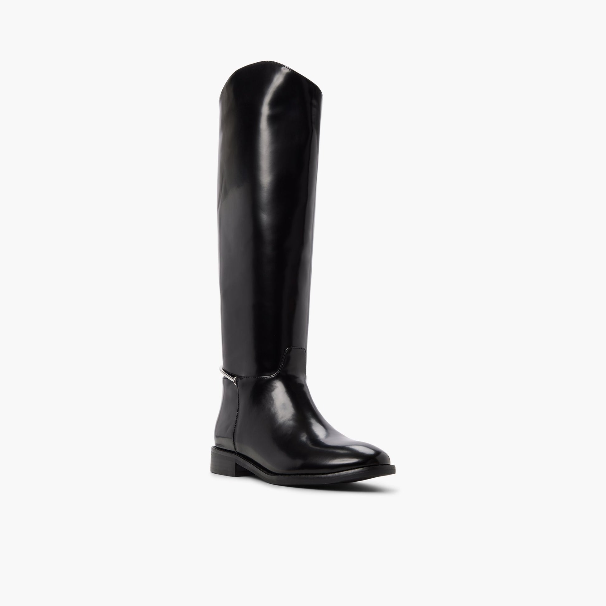 Three-quarter angle of Other Black Canter Knee-High Boots's front side