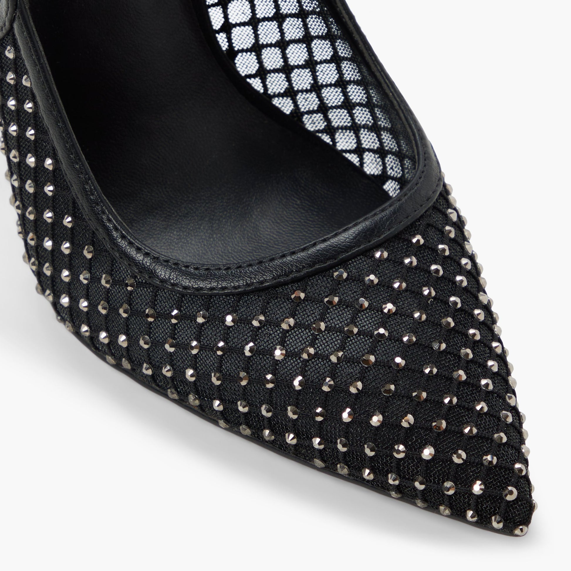 Close-up of the Open black Azita Slingback High Heels