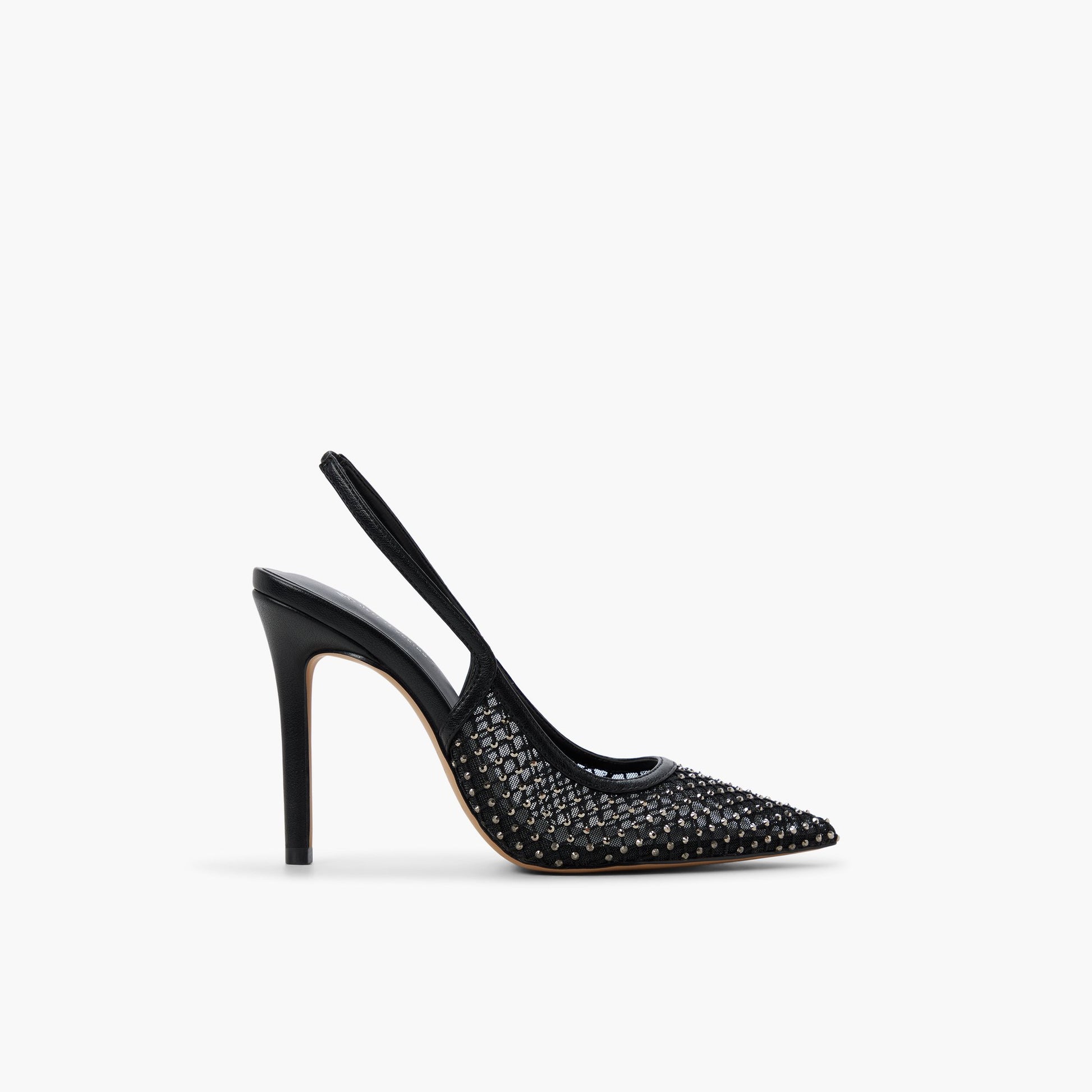 Main View of Open black Azita Slingback High Heels for Womens