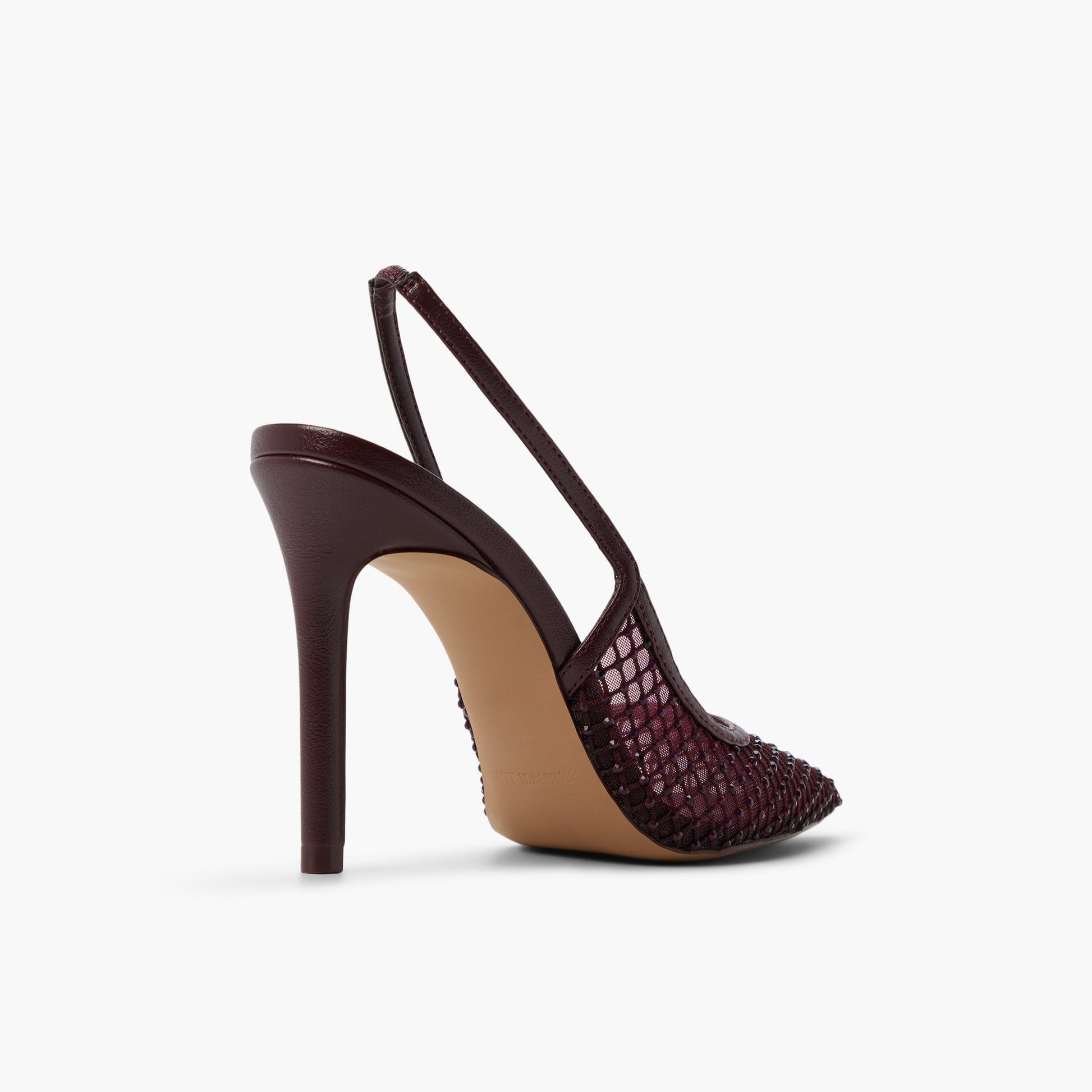 Three-quarter angle of Bordo Azita Slingback High Heels's back side