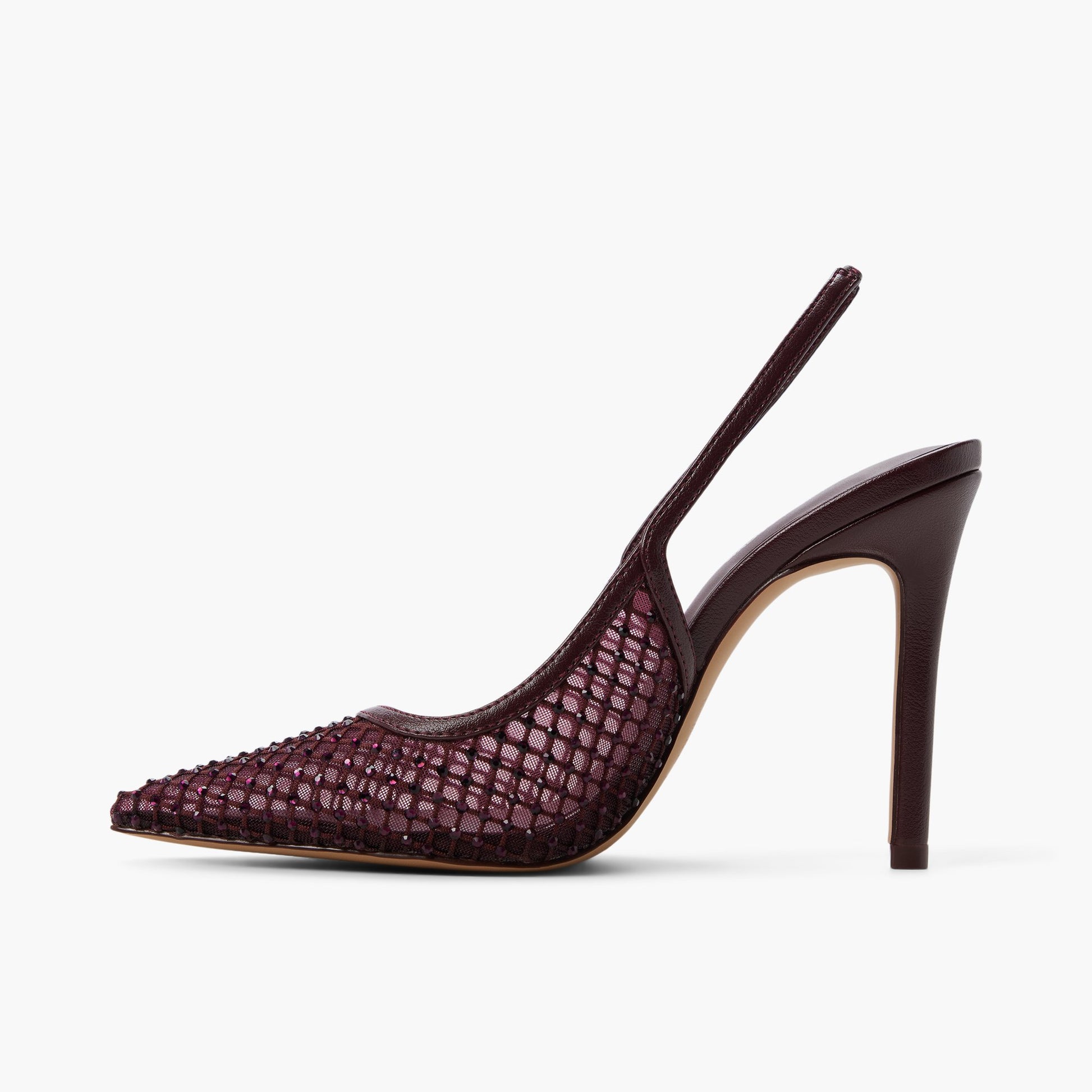 Side view of Bordo Azita Slingback High Heels