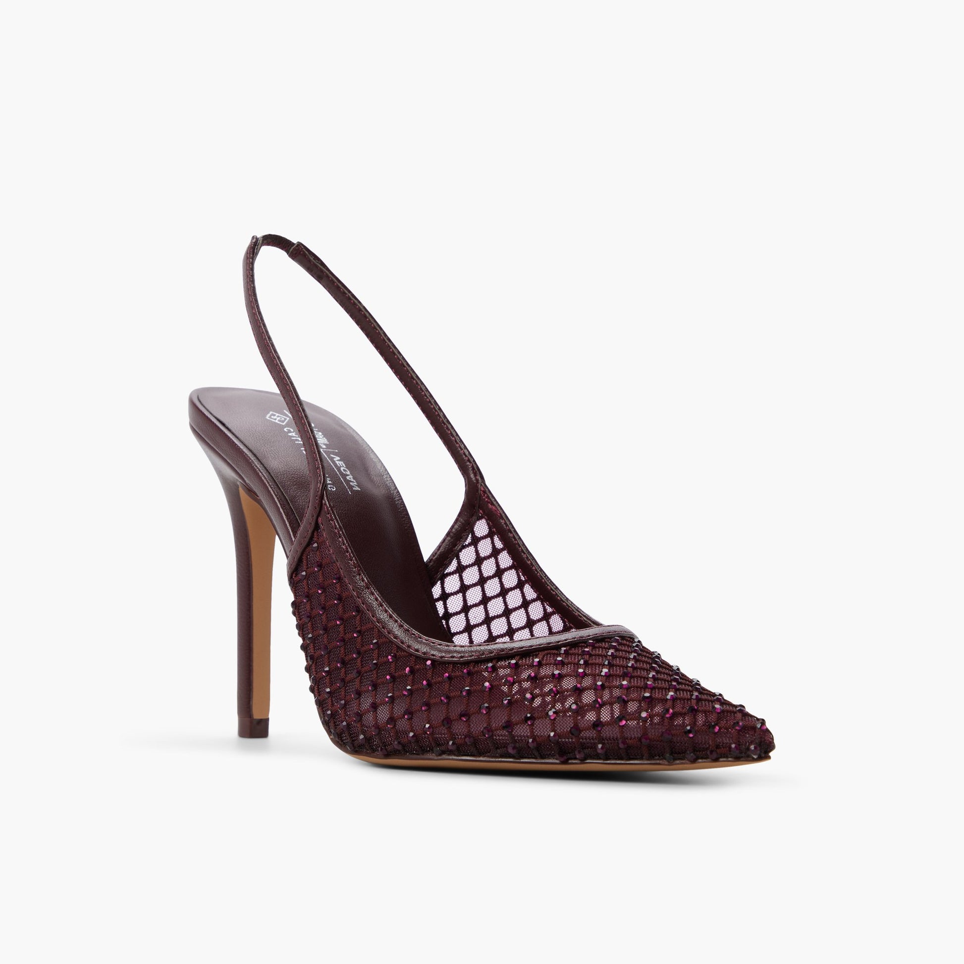 Three-quarter angle of Bordo Azita Slingback High Heels's front side