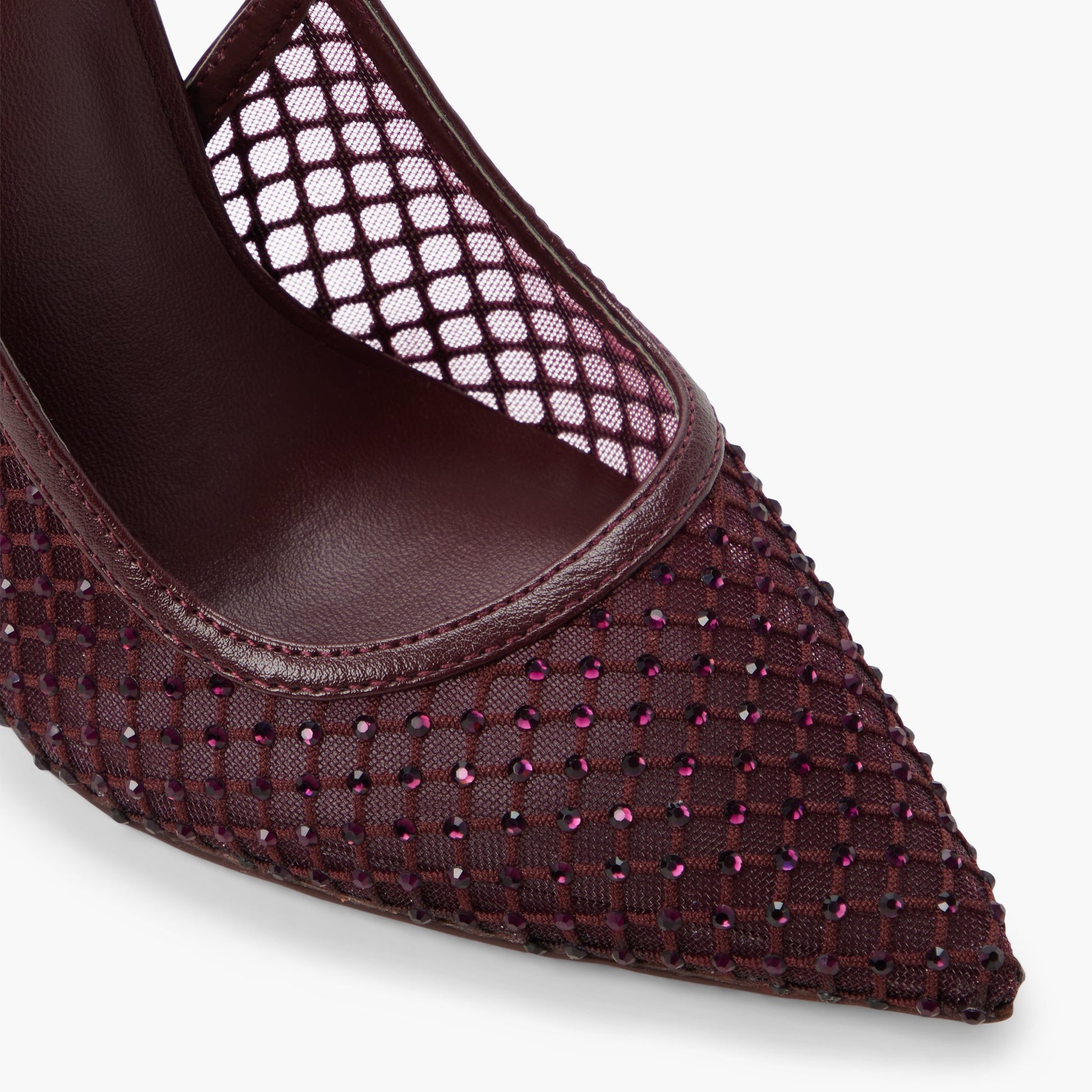 Close-up of the Bordo Azita Slingback High Heels