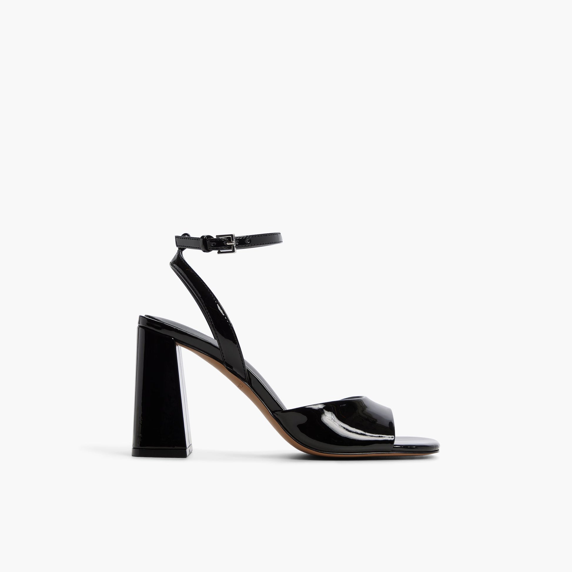 Main View of Black Giaanna Block Heeled Sandals for Womens