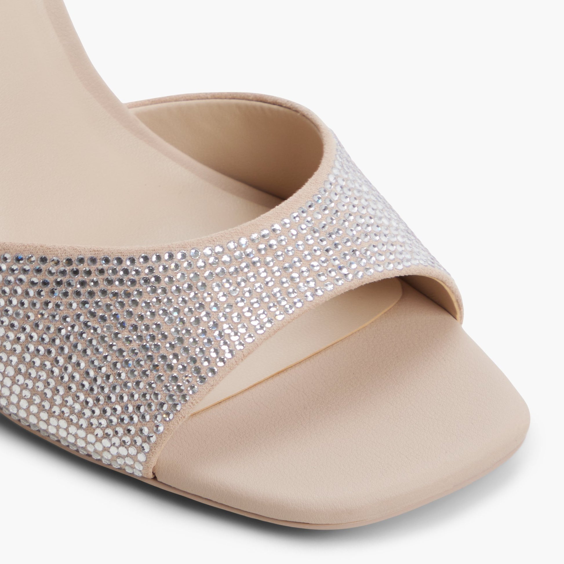 Close-up of the Bone Giaanna Block Heeled Sandals