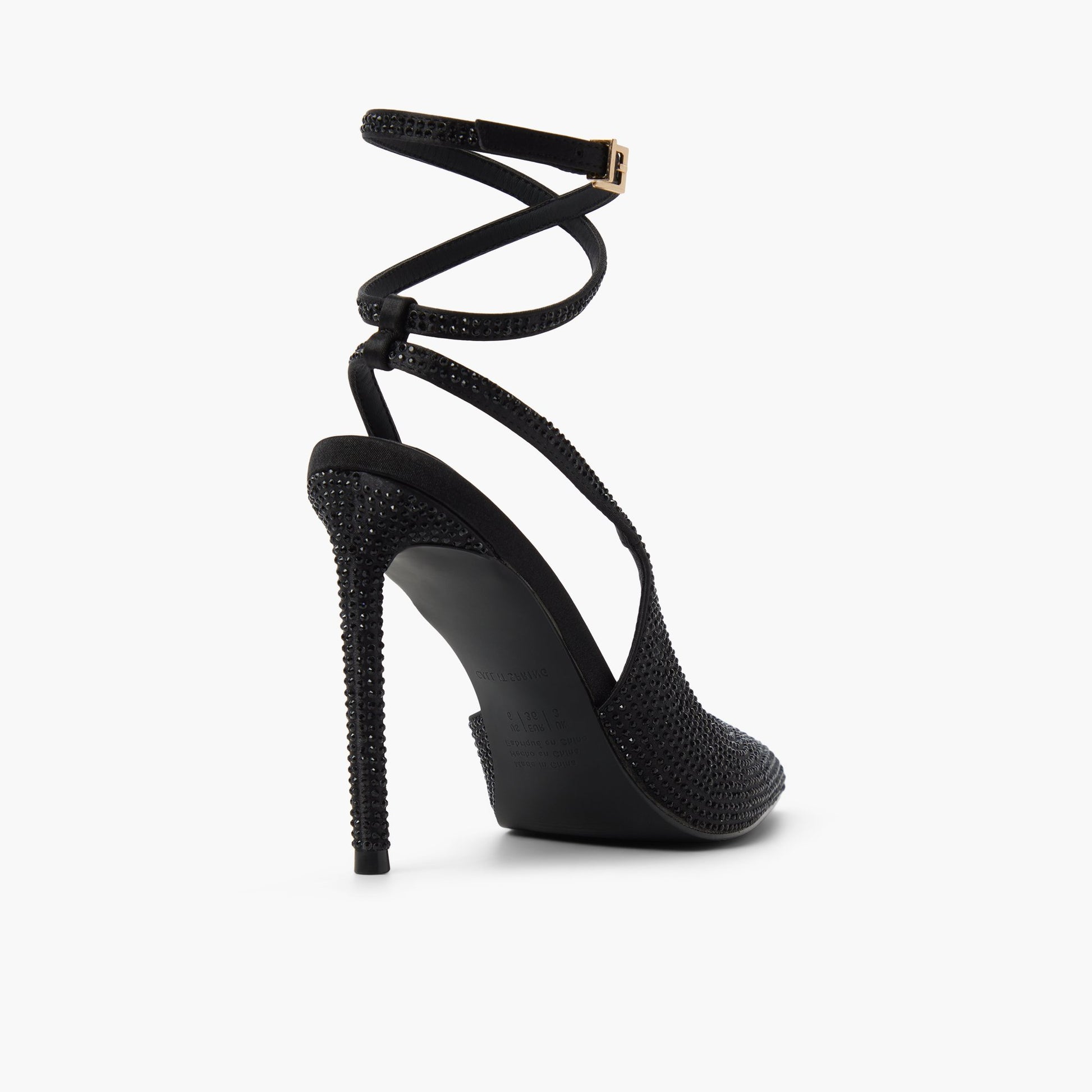 Three-quarter angle of Black Antheia High heel pumps's back side