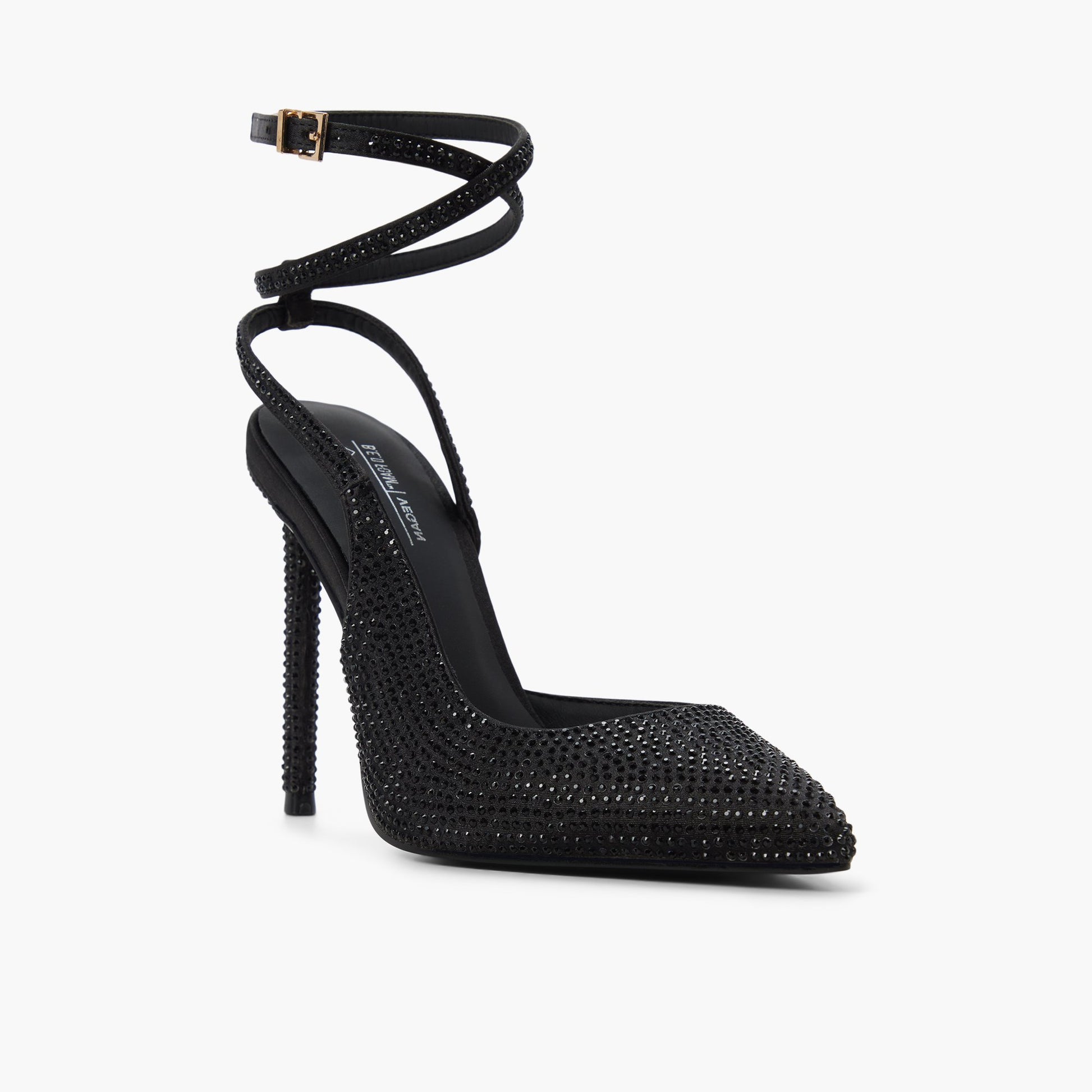 Three-quarter angle of Black Antheia High heel pumps's front side