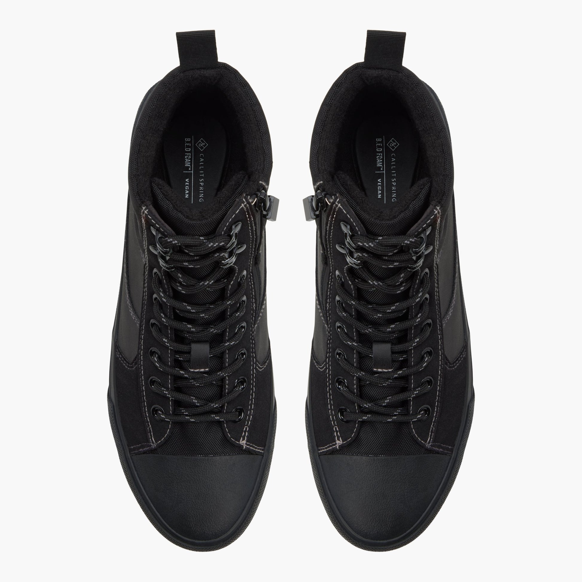 Top-down view of the Black Bettinson Ankle Boots